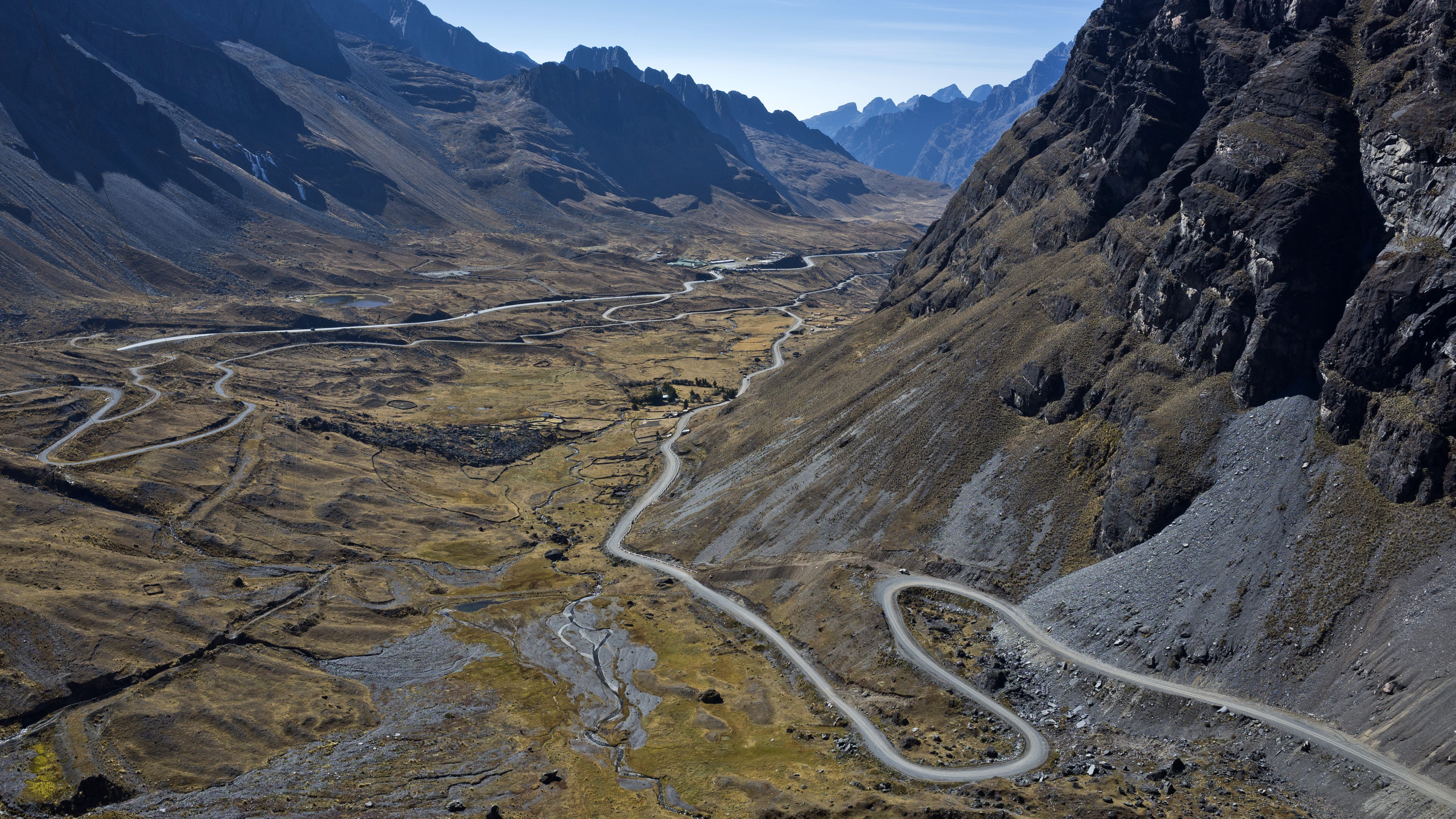 formation, sky, track, rock - object, physical geography, scenics - nature, road, aerial, mountain peak, nature, mountain range, tranquil scene, no people, HD Wallpaper