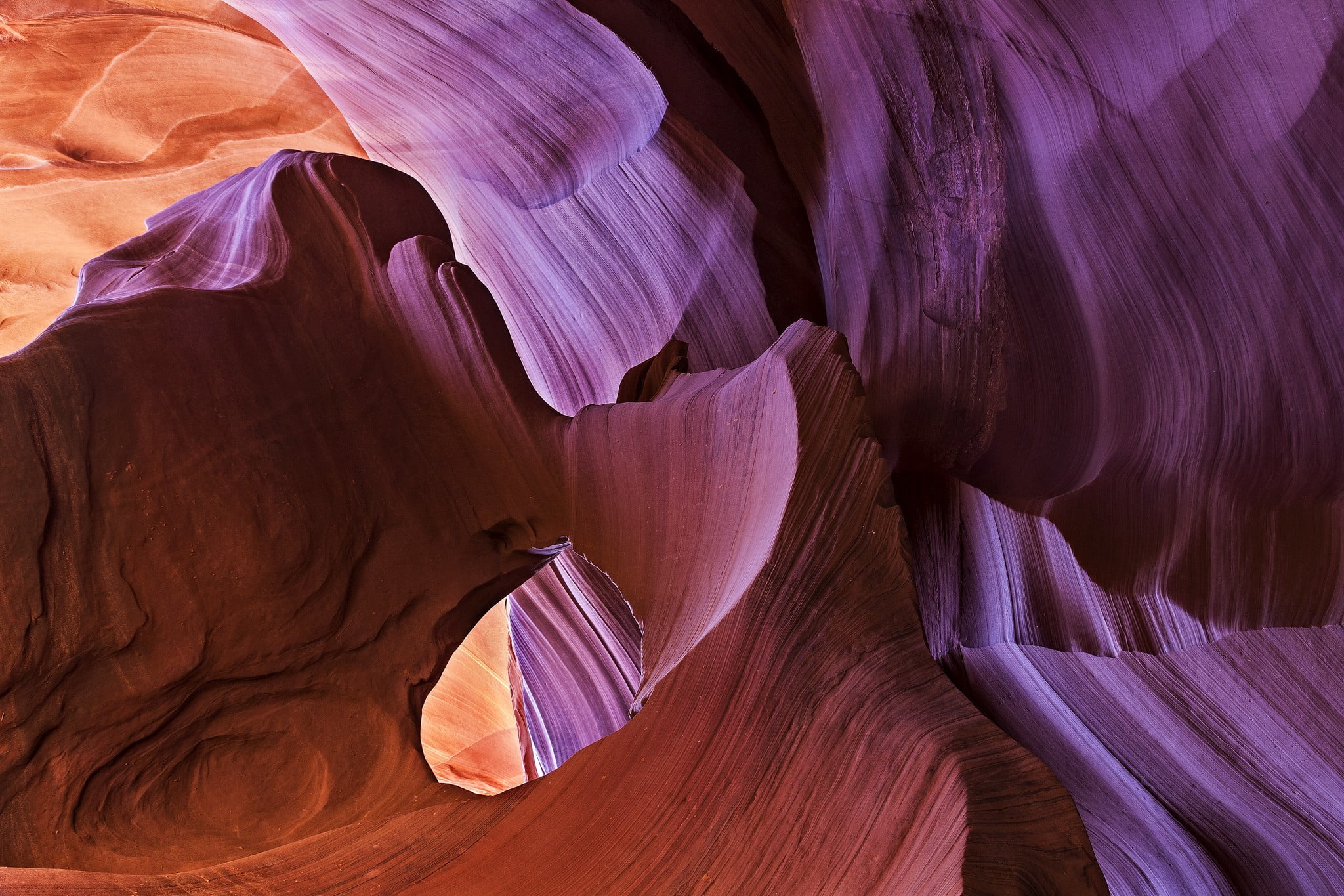 rock - object, sandstone, rock, beauty in nature, natural pattern, eroded, backgrounds, outdoors, physical geography, tranquility, travel, layered, purple, HD Wallpaper