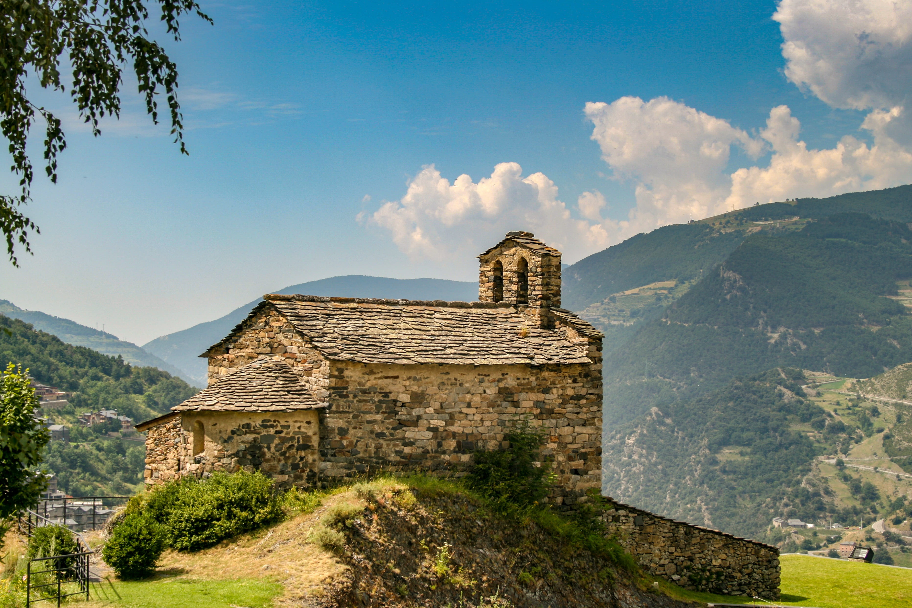 architecture, 2K, archaeology, travel destinations, nature, religion, pyrenees, mountain, travel, no people, outdoor, sky, holiday, built structure, ancient, HD Wallpaper