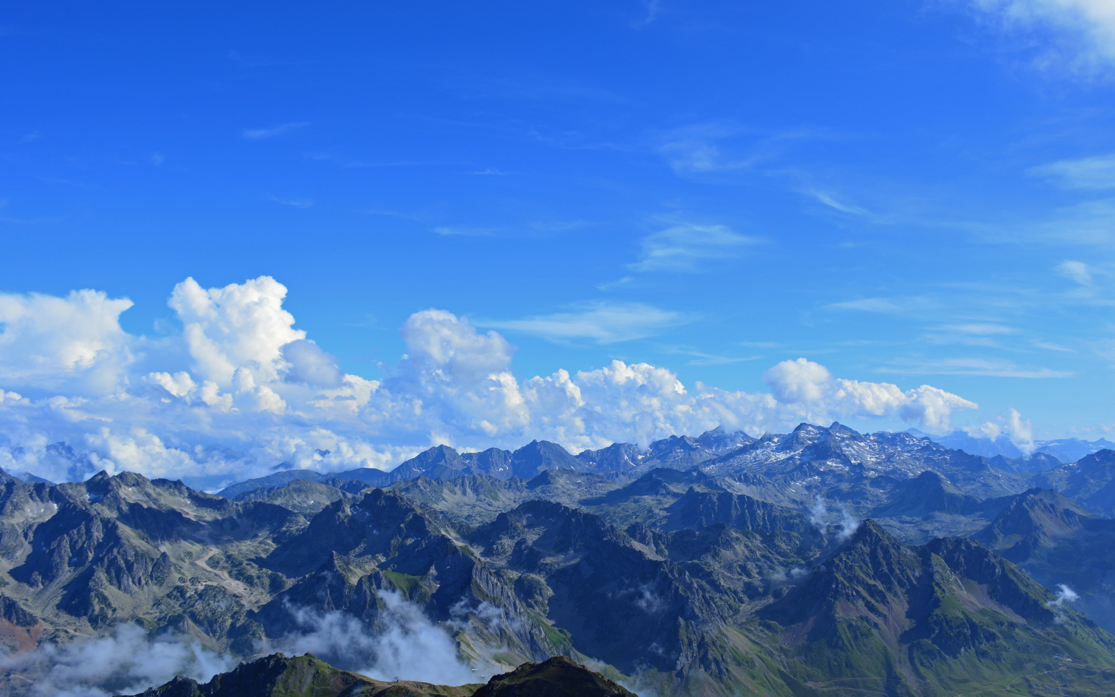 pyrenees, Download 3840x2400 pyrenees, Mountains, panorama, france backgrounds, 4K, HD Wallpaper