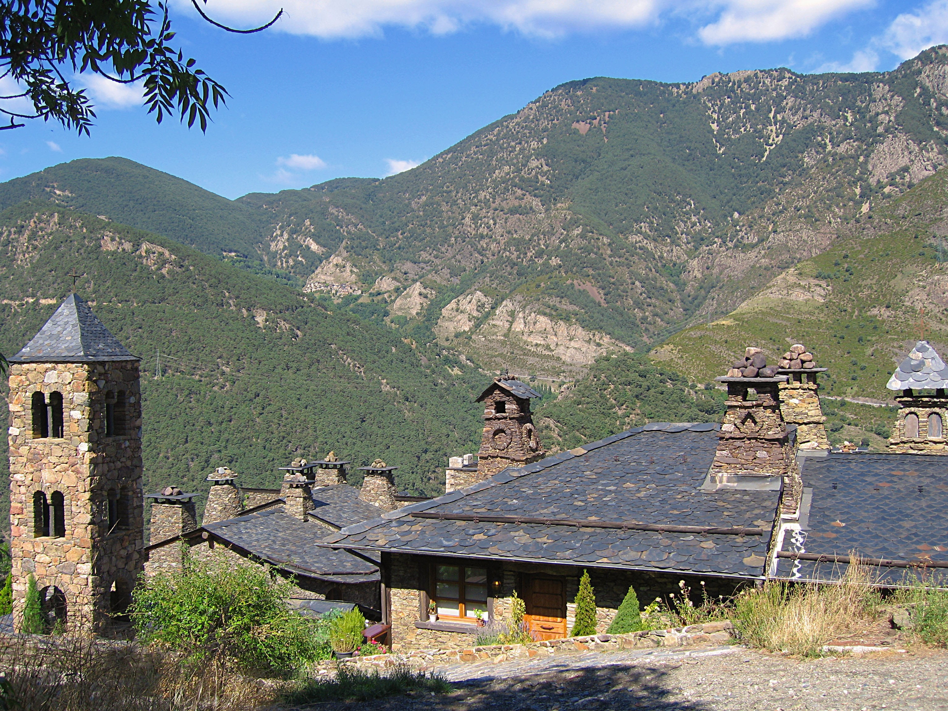 andorra, travel, mountain, 2K, mountain range, building exterior, nature, scenics - nature, day, built structure, plant, environment, history, no people, HD Wallpaper