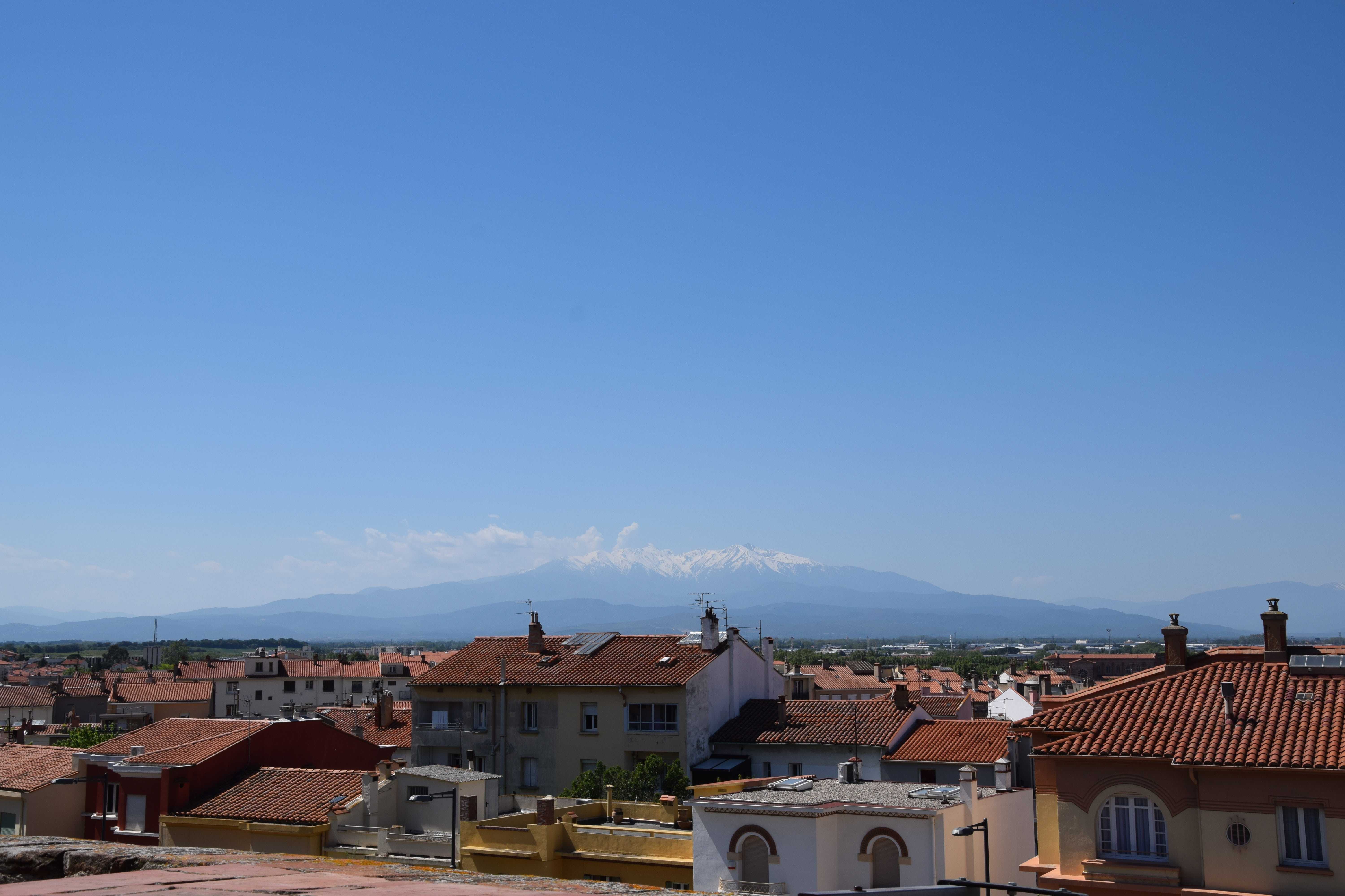 architecture, mountains, city, view, relax, landscape, place of worship, day, 5K, france, built structure, roof, snowy mountain, sky, location, copy space, HD Wallpaper
