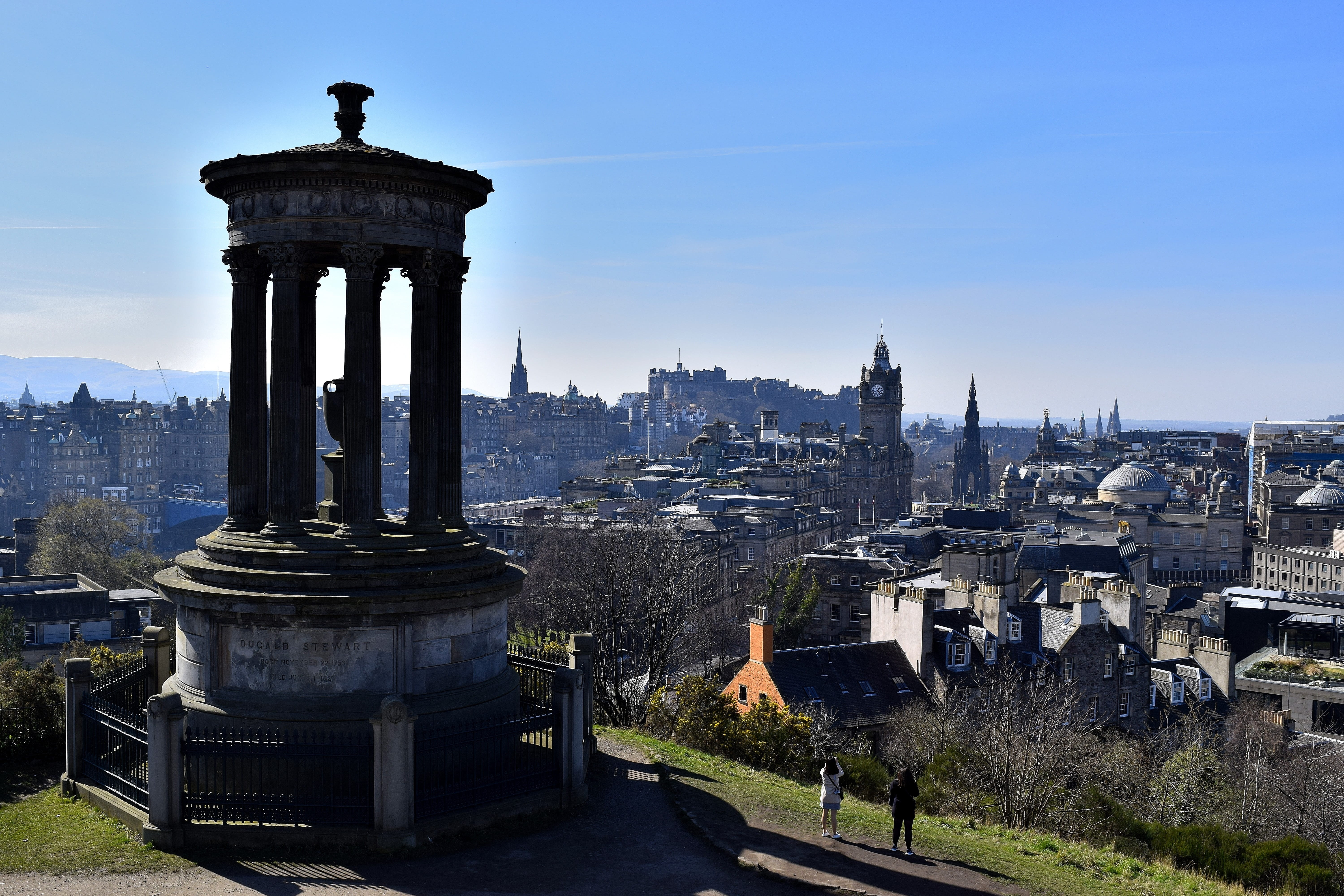 travel destinations, plant, building, religion, urban, edinburgh, city, skyline, landscape, tourism, destination, place of worship, scotland, nature, britain, HD Wallpaper