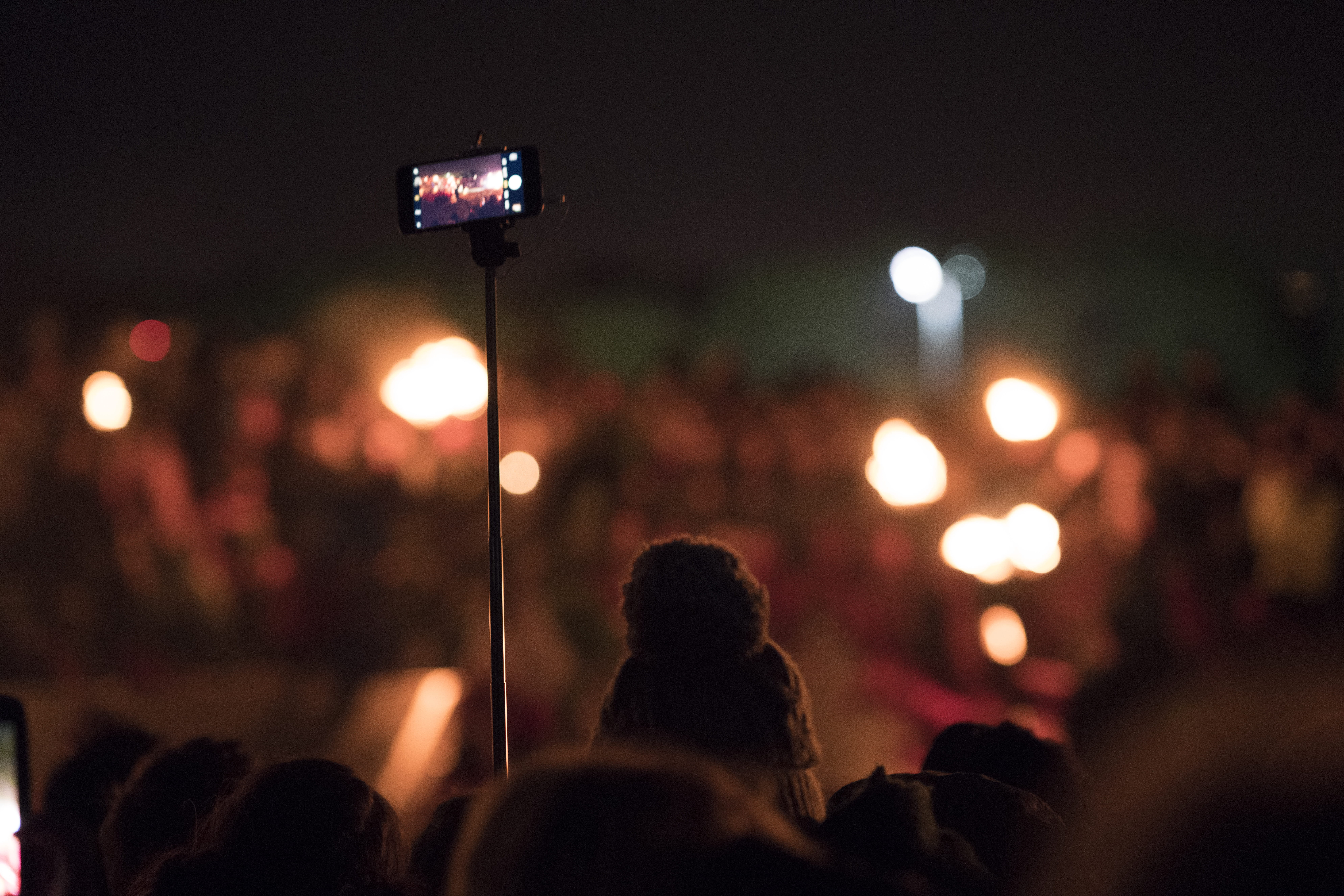 men, light, light - natural phenomenon, focus on foreground, technology, united kingdom, fire, selfie, street, group of people, festival, scotland, real people, HD Wallpaper