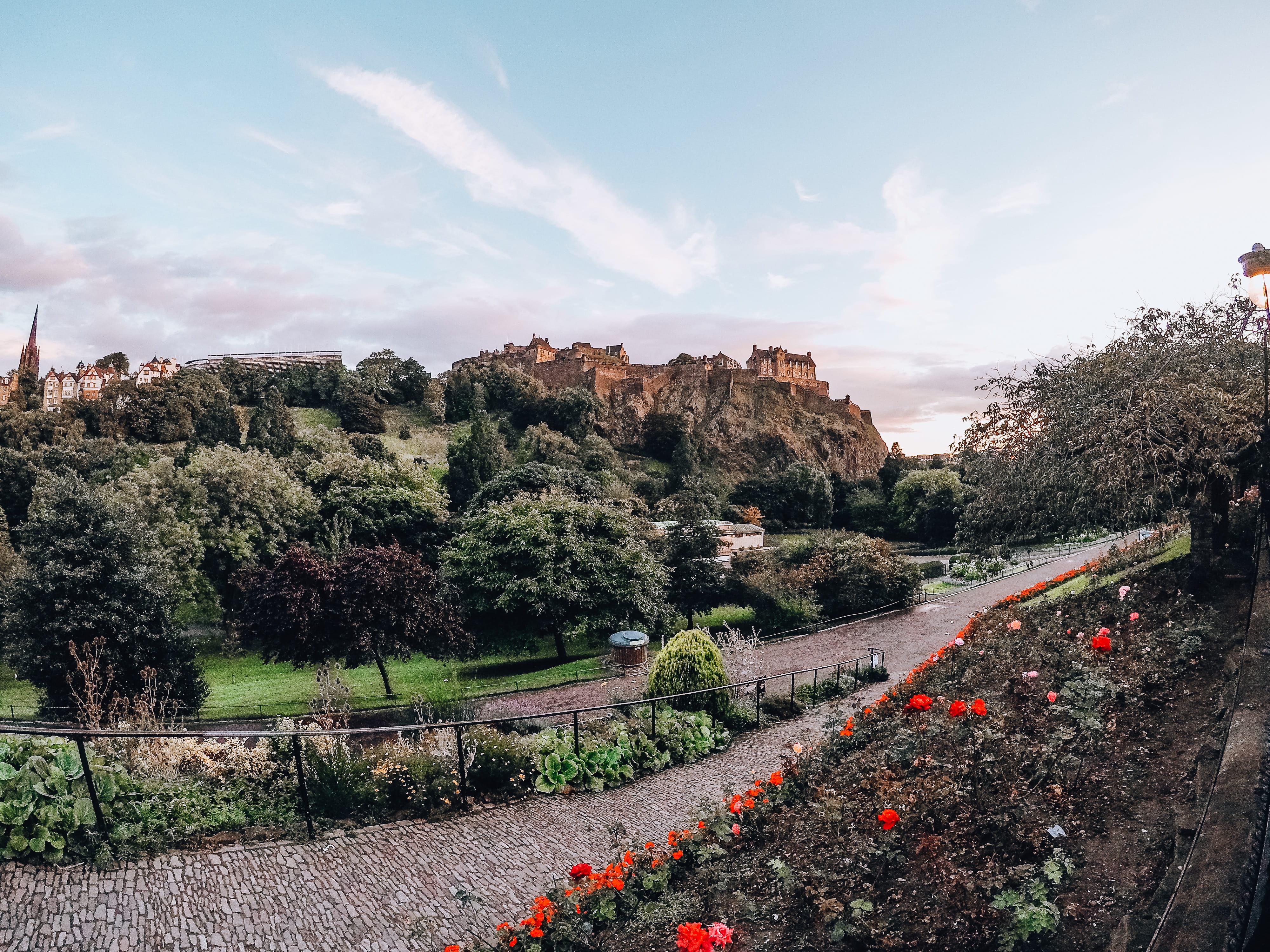 nature, direction, princes street, edinburgh, cloud - sky, landscape, growth, tranquil scene, environment, no people, outdoors, tranquility, 4K, sky, road, HD Wallpaper