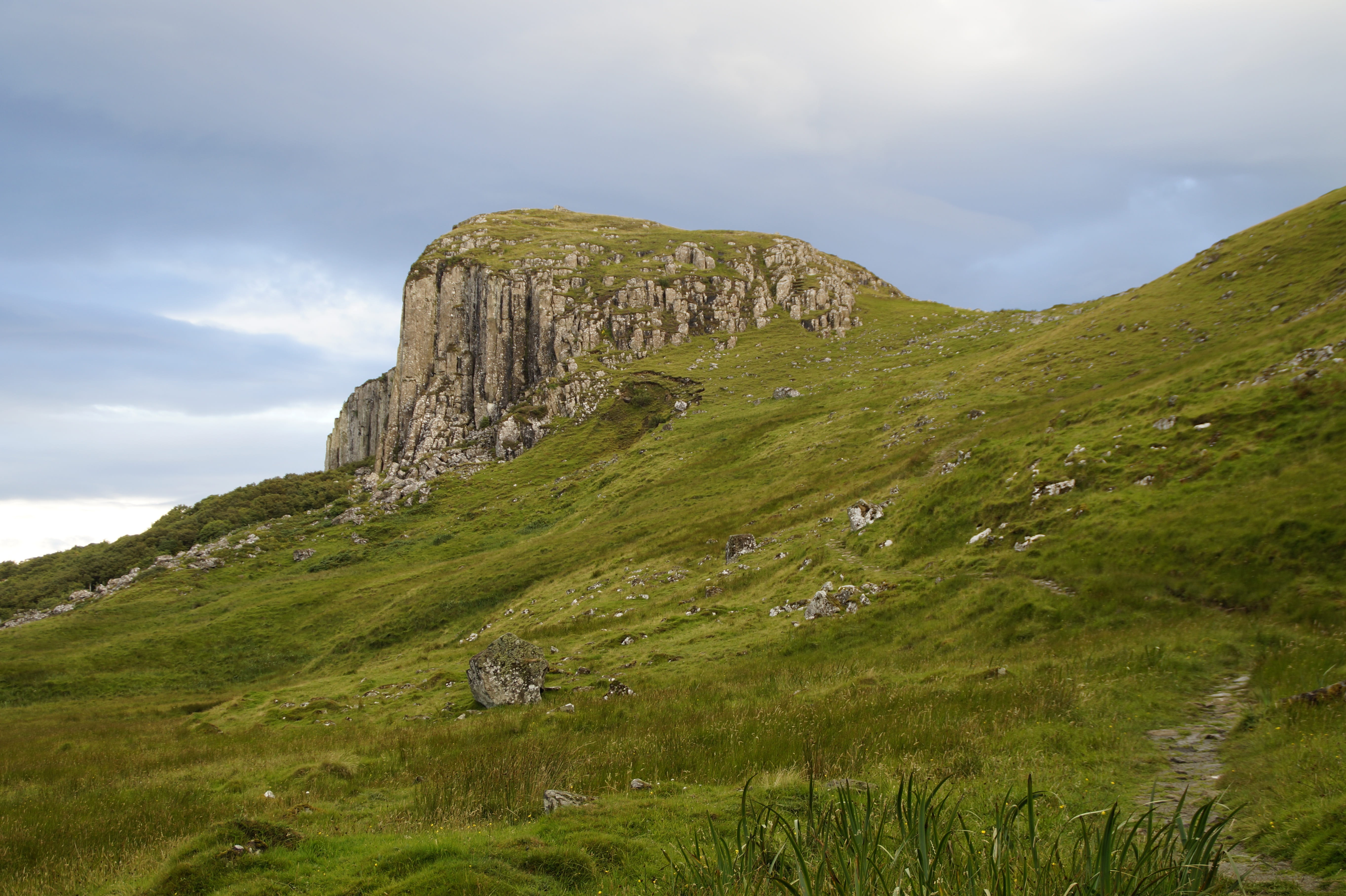 rest, scotland, beauty in nature, landscape, hiking, cloud - sky, scenics - nature, solid, grass, idyllic, tranquil scene, cliff, rock, non-urban scene, HD Wallpaper