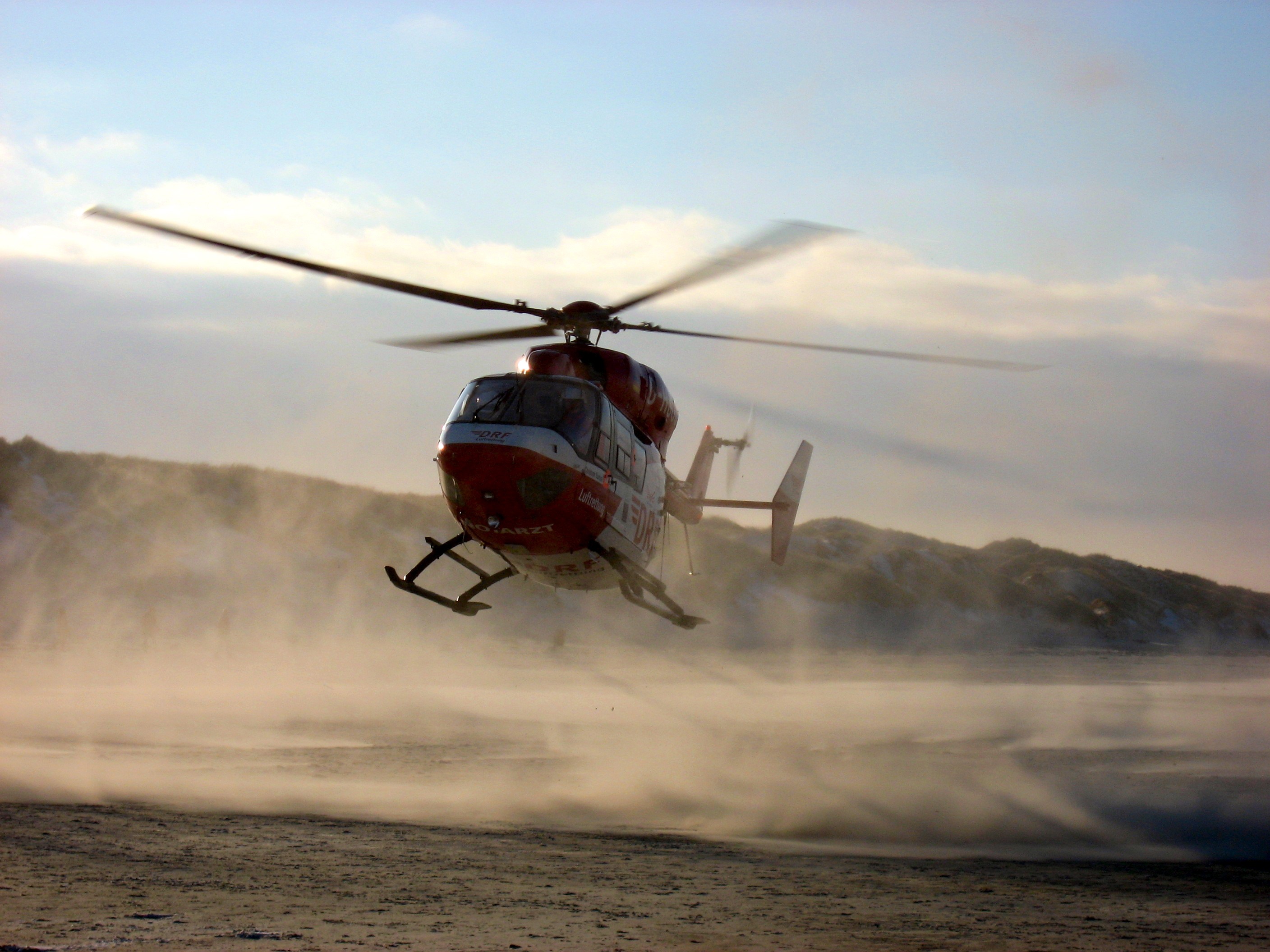 mountain, water, 2K, emergency services occupation, nature, rescue worker, motion, mid-air, flying, mode of transportation, red, air vehicle, propeller, HD Wallpaper