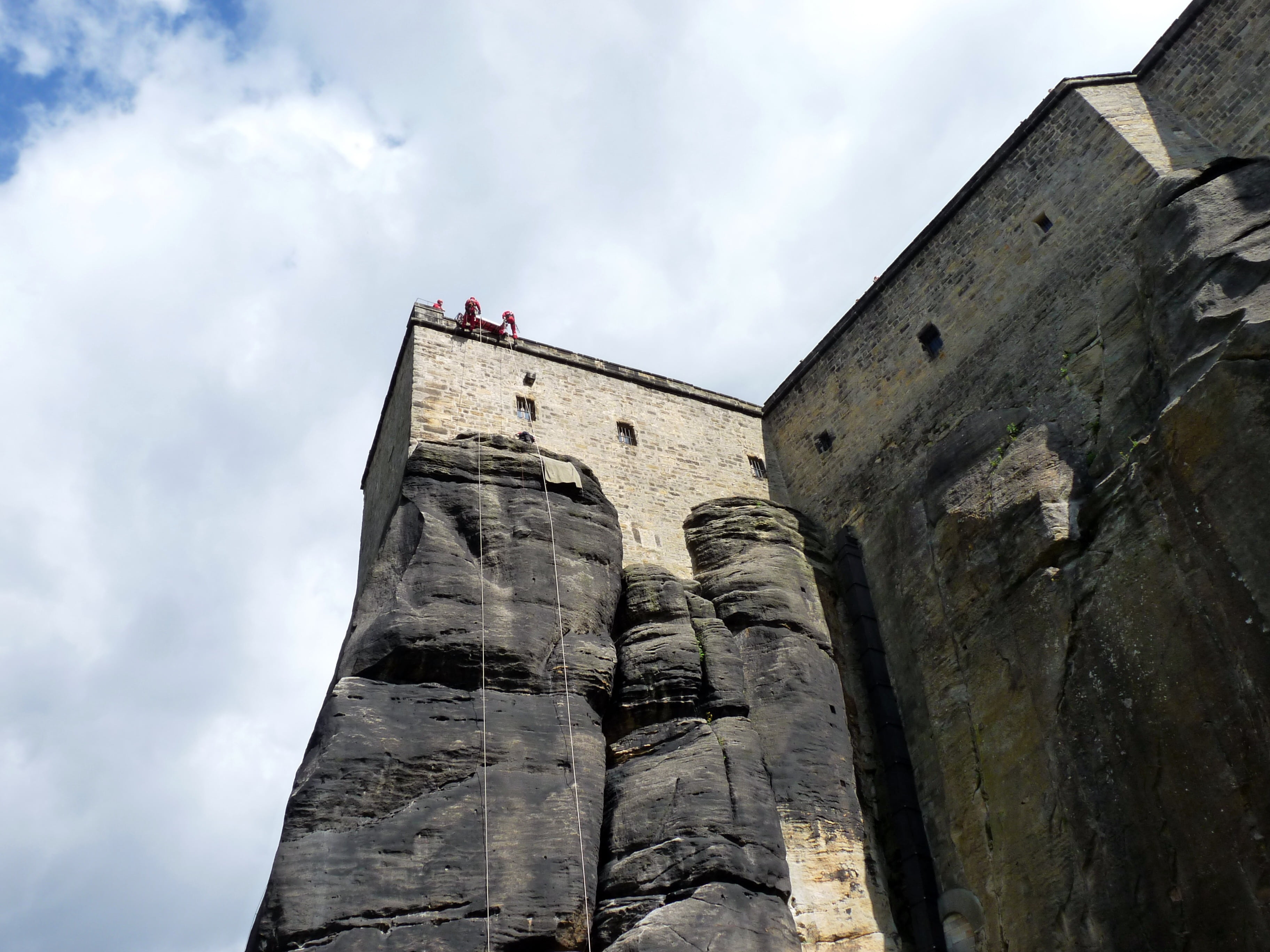 cloud - sky, religion, elbsandsteingebierge, day, sky, the past, rope, climb, tourism, travel destinations, outdoors, place of worship, nature, 2K, spirituality, HD Wallpaper