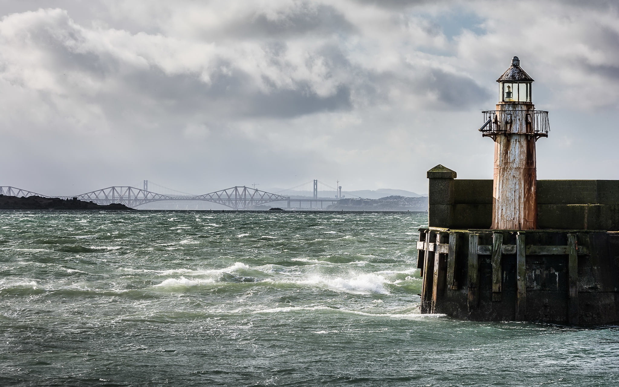 lighthouse, Burntisland (Scotland), 1080P, River Forth (Scotland), Scotland, HD Wallpaper