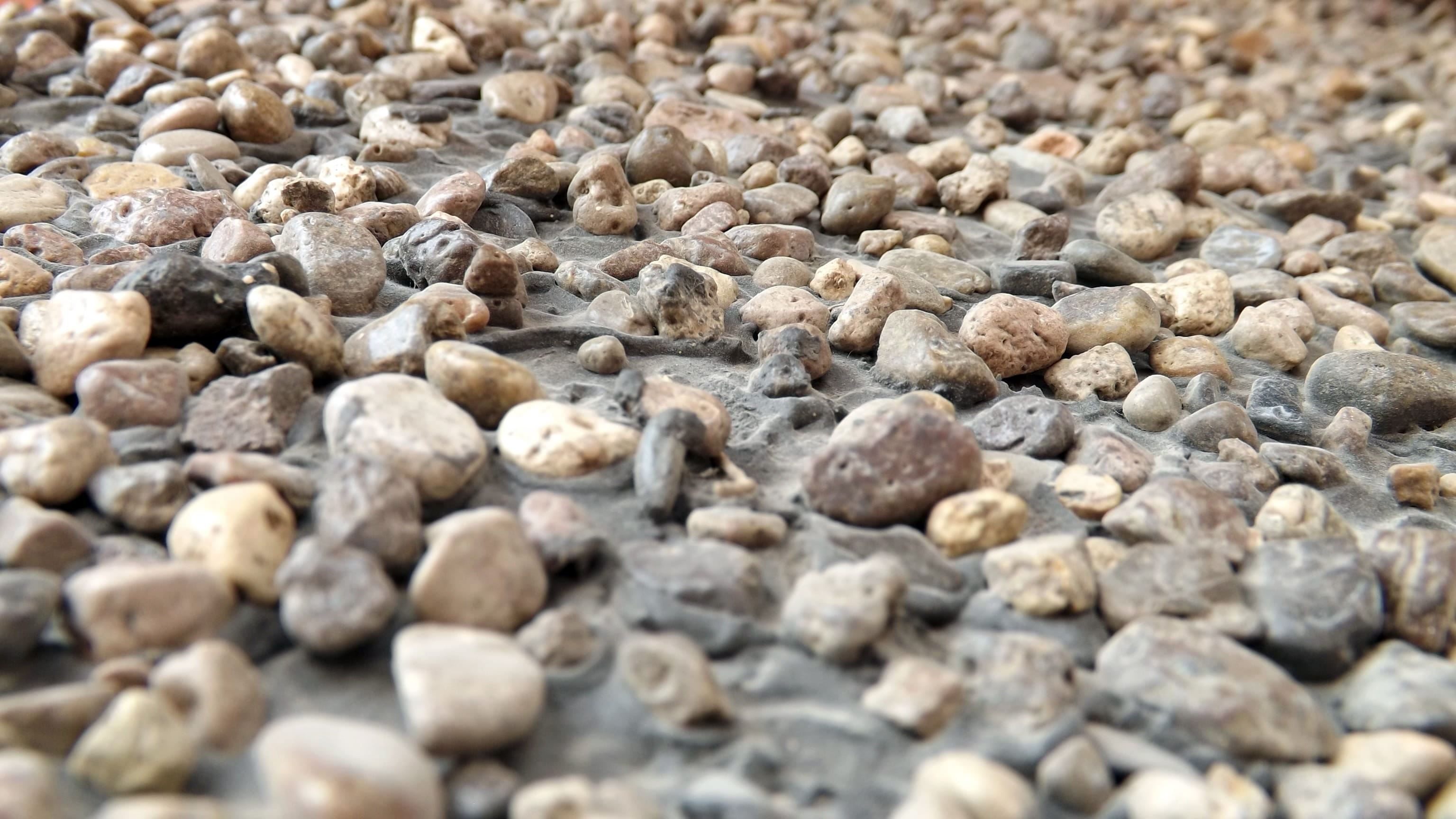 outdoors, textures, pattern, material, backgrounds, 2K, close-up, Stone, no people, food and drink, Stones, still life, cobblestone, stepping on, high angle view, HD Wallpaper