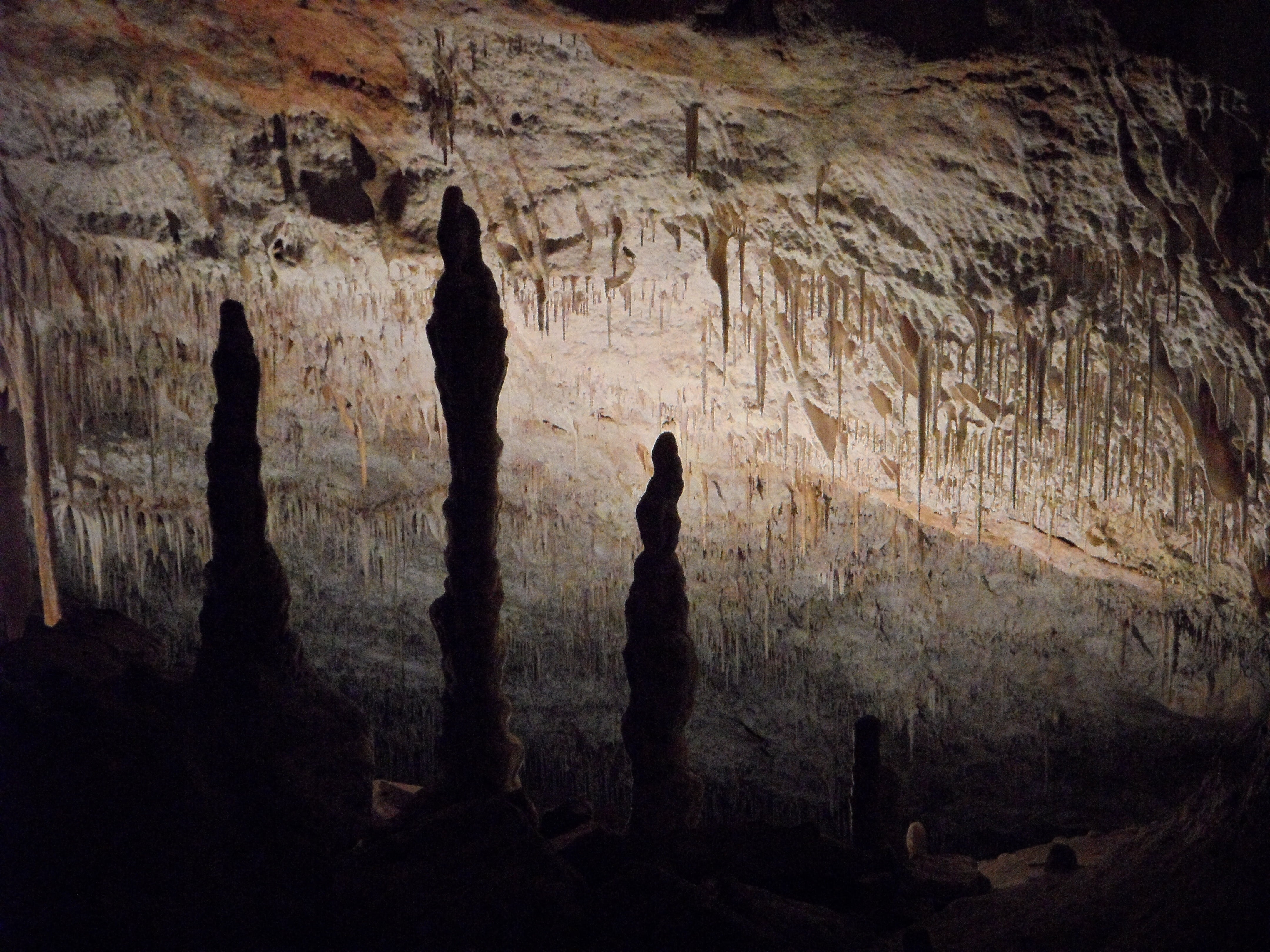 people, black, stalactite cave, non-urban scene, solid, cave exploration, stalagmites, 4K, rock - object, mallorca, silhouette, rock, nature, outdoors, HD Wallpaper