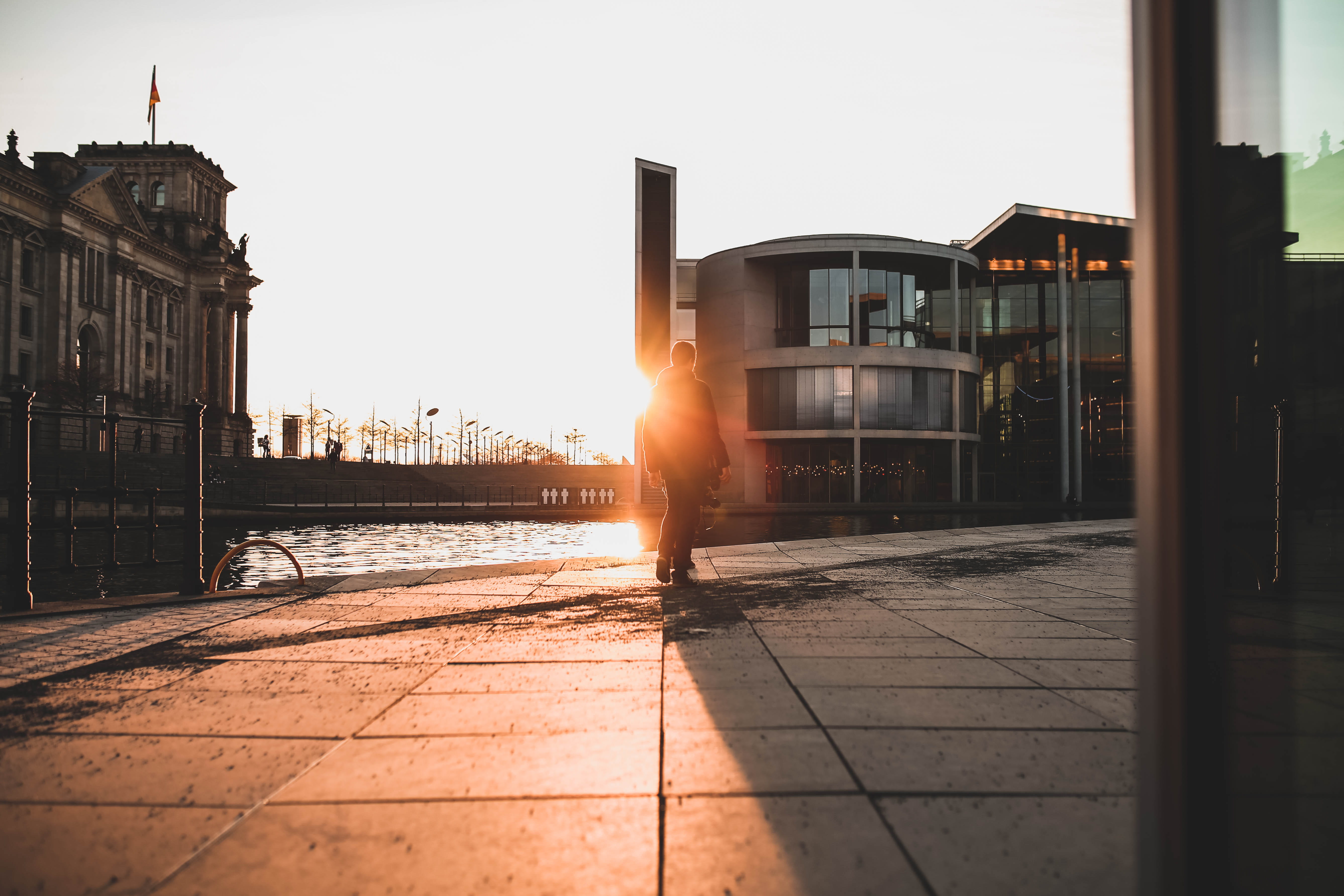 sunset, canon6d, one person, sigmaart, city, sigmadeutschland, 35mm, street, leisure activity, sky, sunny, weather, paving stone, red, nature, clear sky, HD Wallpaper
