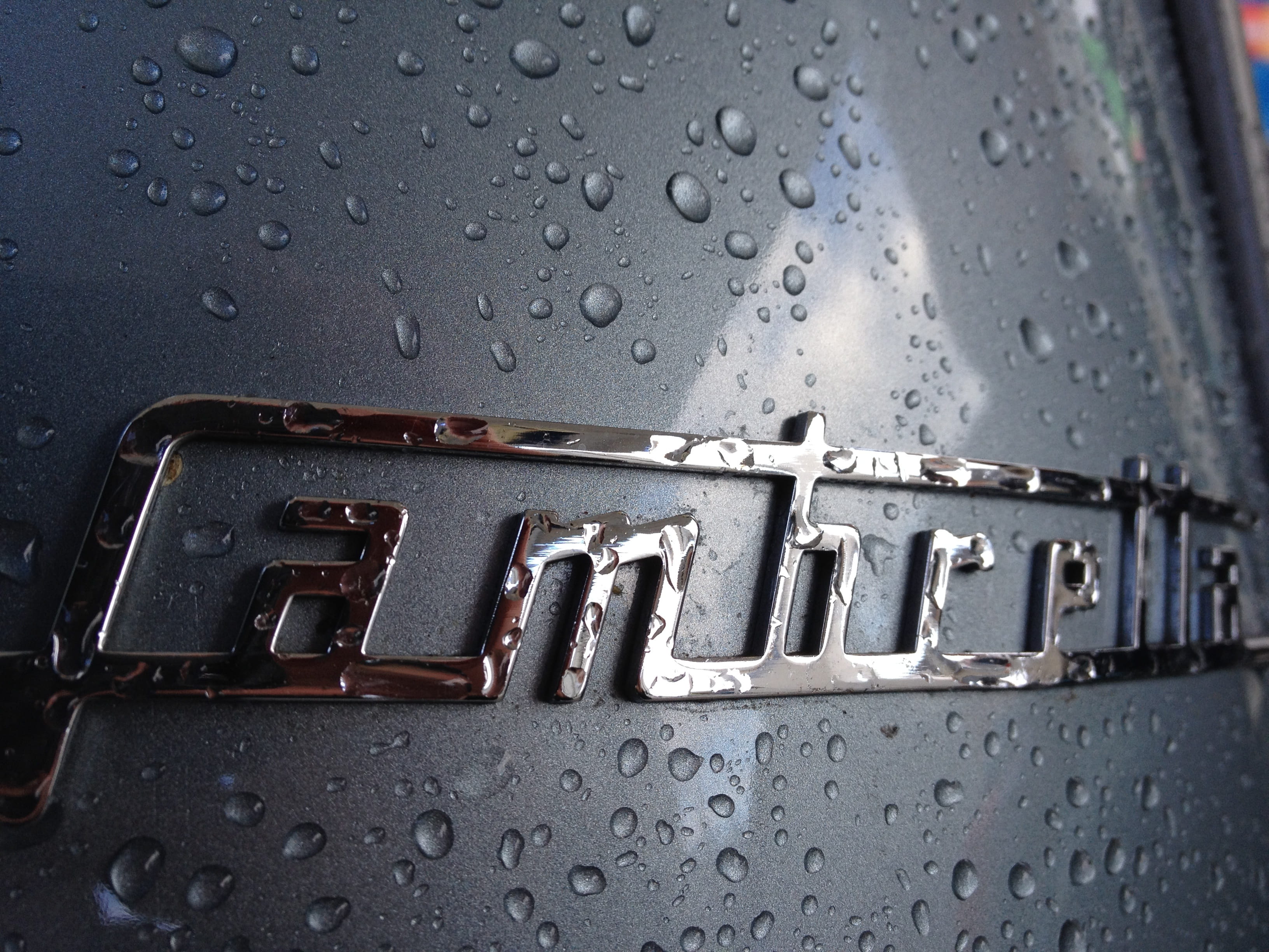 weather, water, indoors, silver colored, wet, monsoon, drop, no people, day, Drops, metal, rain, Lambretta, close-up, Logo, focus on foreground, transportation, HD Wallpaper