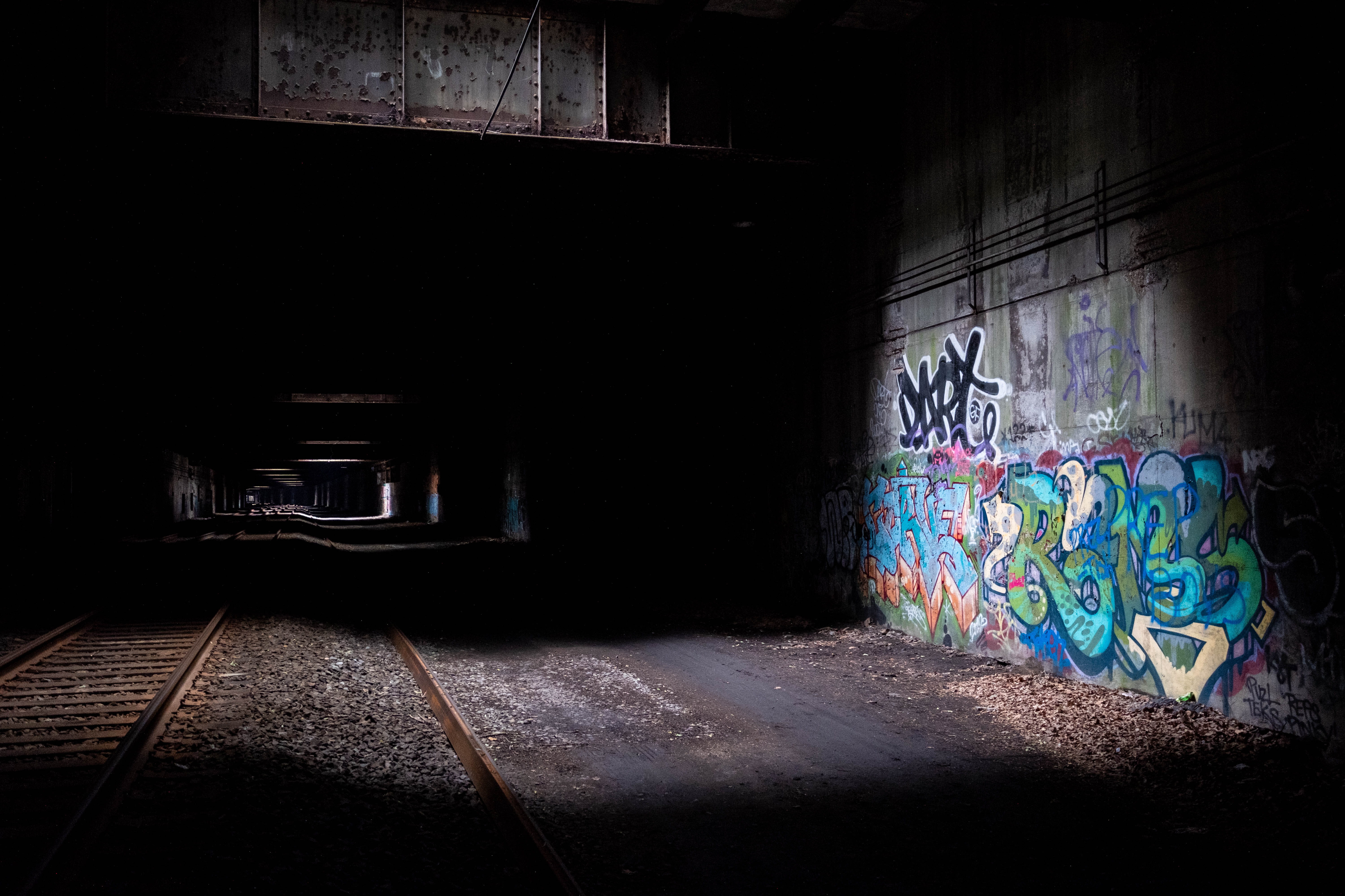 street art, abandoned, creativity, the way forward, person, empty, art and craft, no people, run-down, track, absence, sunlight, photo, alley, architecture, HD Wallpaper