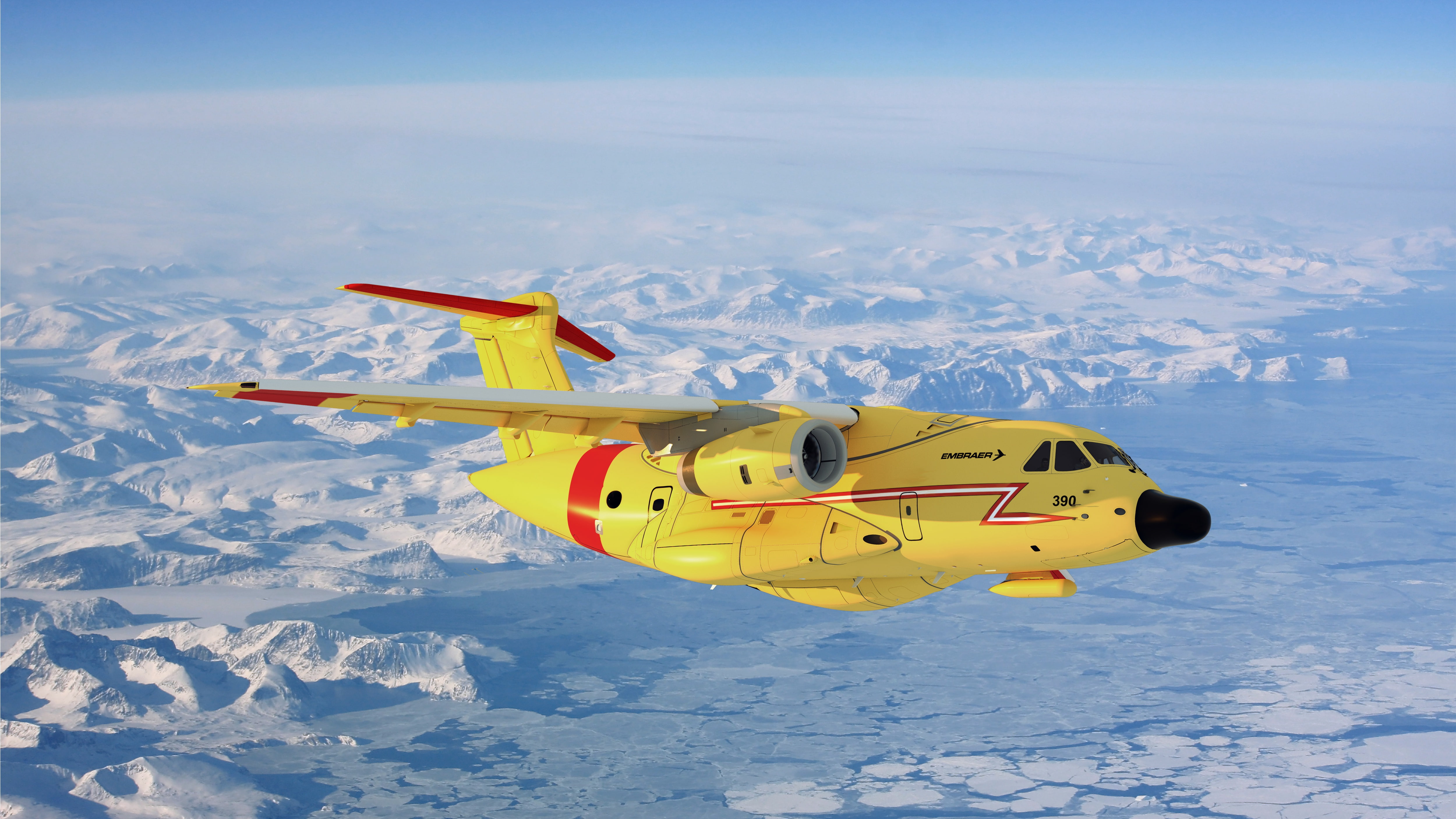 transport, Embraer, the plane, twin-engine, KC-390, average, range, 4K, HD Wallpaper