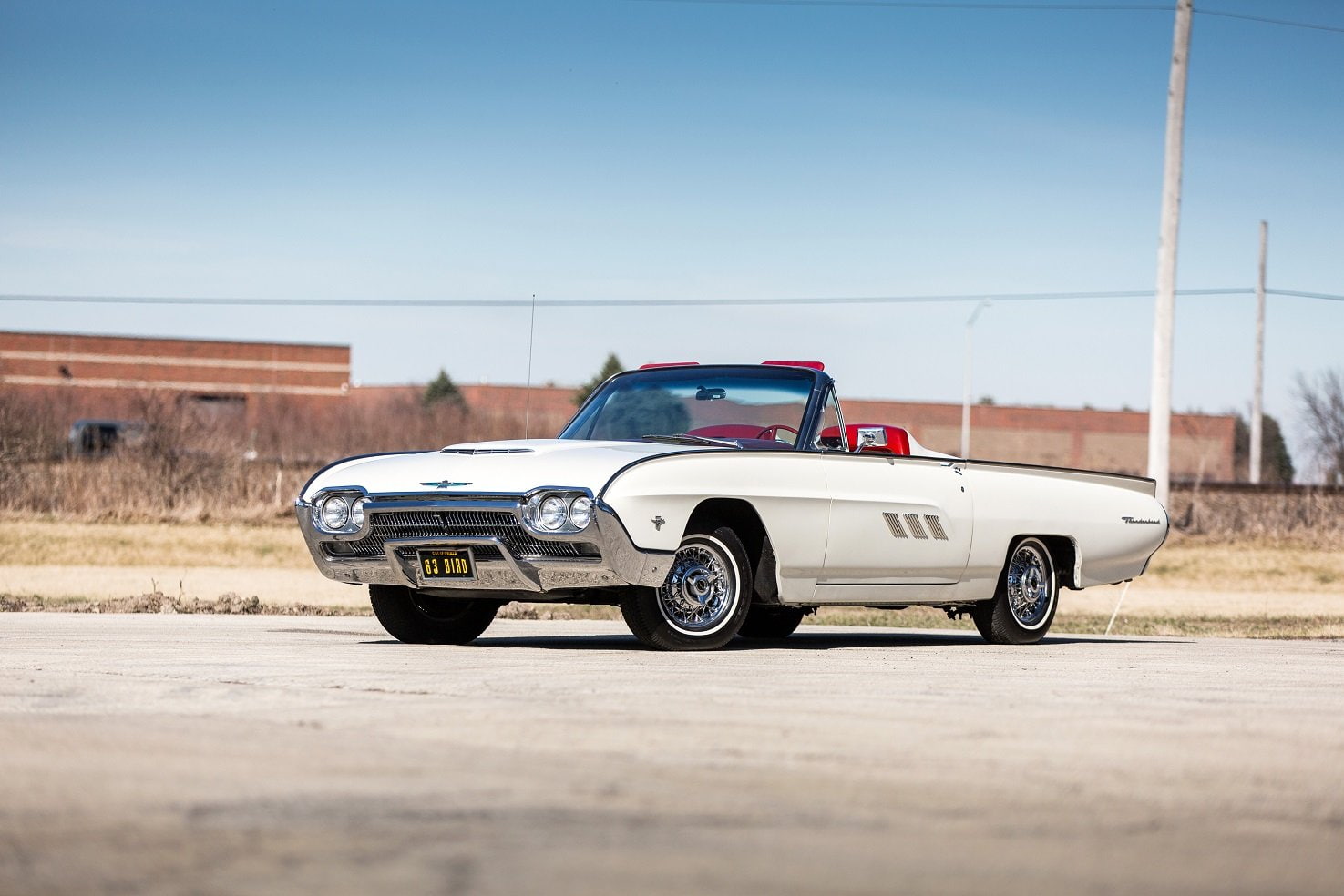 cars, 340, ford, sports, classic, white, 390, 720P, roadster, thunderbird, 1963, HD Wallpaper