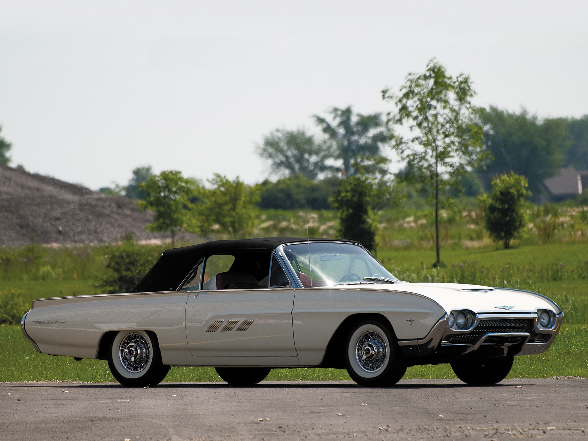 thunderbird, luxury, 1080P, ford, 340hp, supercar, classic, 1963, 76b, convertible, 390, roadster, HD Wallpaper