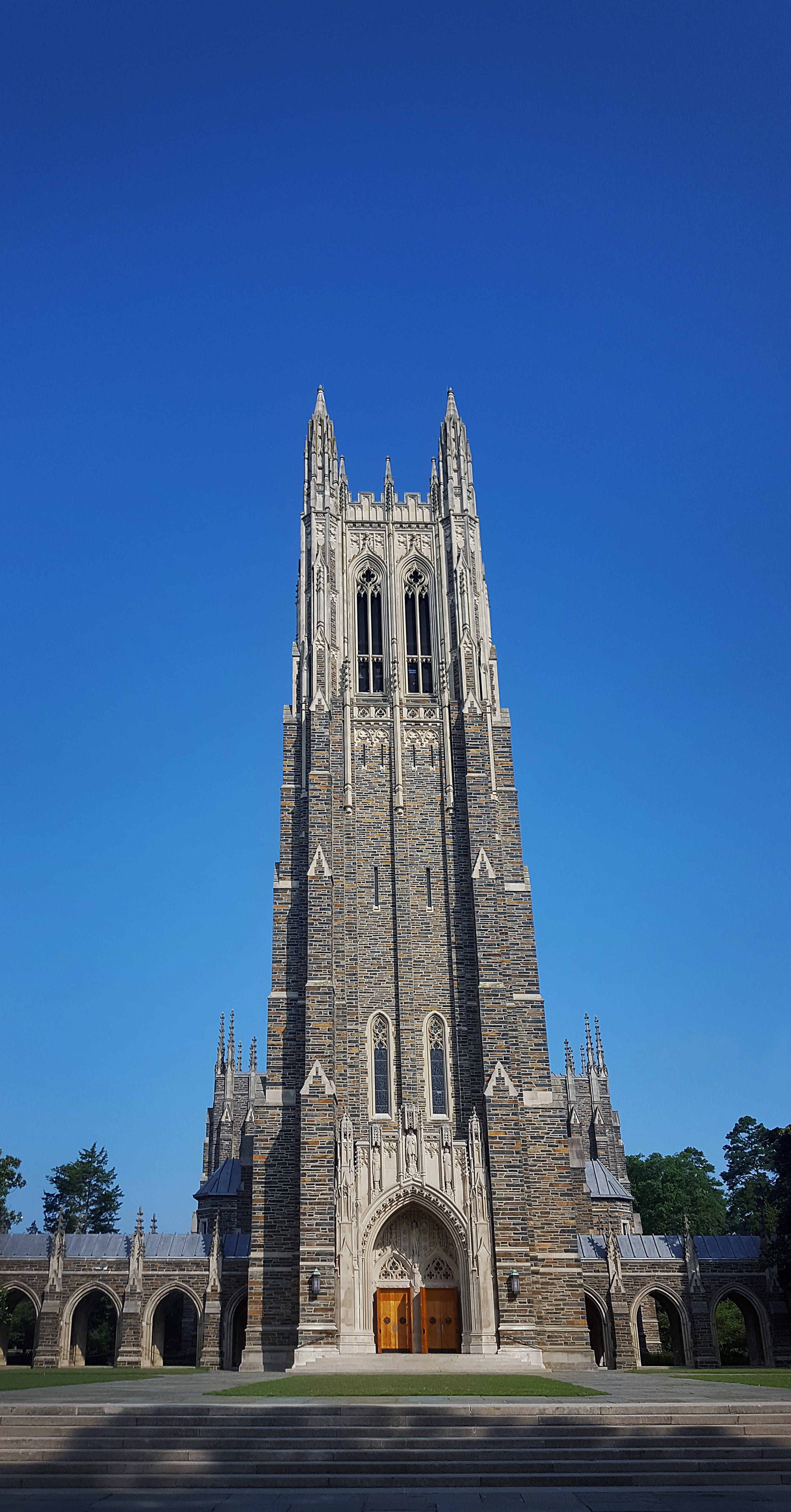 low angle view, spirituality, church, outdoors, clear sky, travel destinations, university, belief, monument, old, religious, north carolina, no people, Phone HD Wallpaper