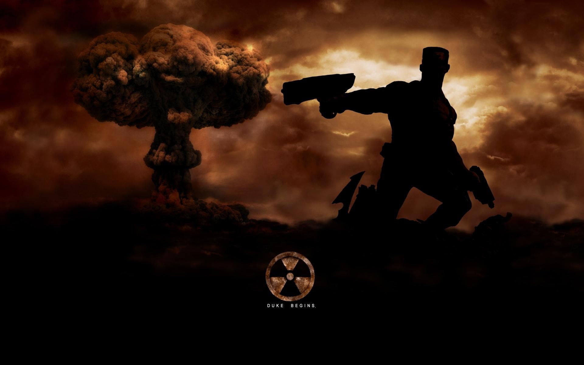 human limb, competition, weapon, nature, clock, aggression, cloud - sky, sky, Clouds, armed forces, security, standing, adult, Explosion, night, silhouette, HD Wallpaper