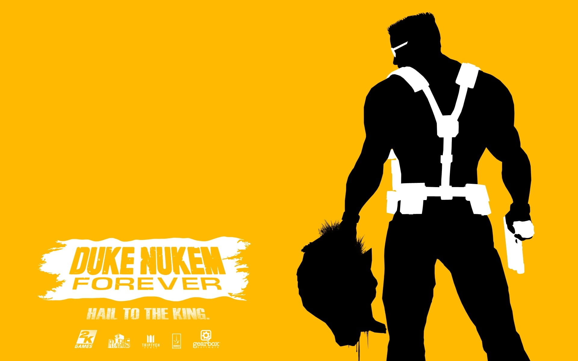 Duke nukem forever, copy space, representation, standing, Gun, silhouette, occupation, creativity, three quarter length, 1080P, communication, Sant john, HD Wallpaper