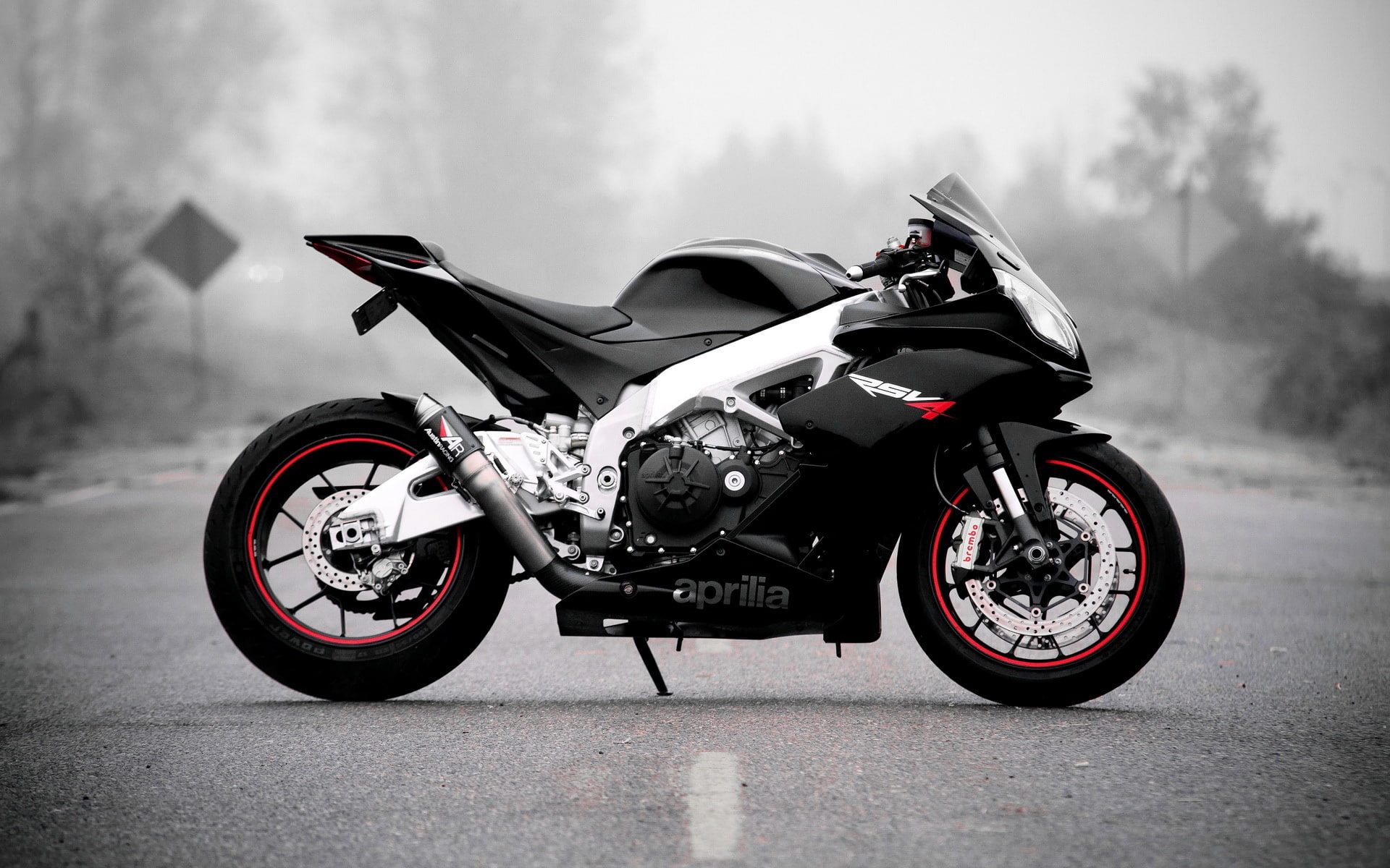 Motorcycle, 1080P, Black, Aprilia, HD Wallpaper