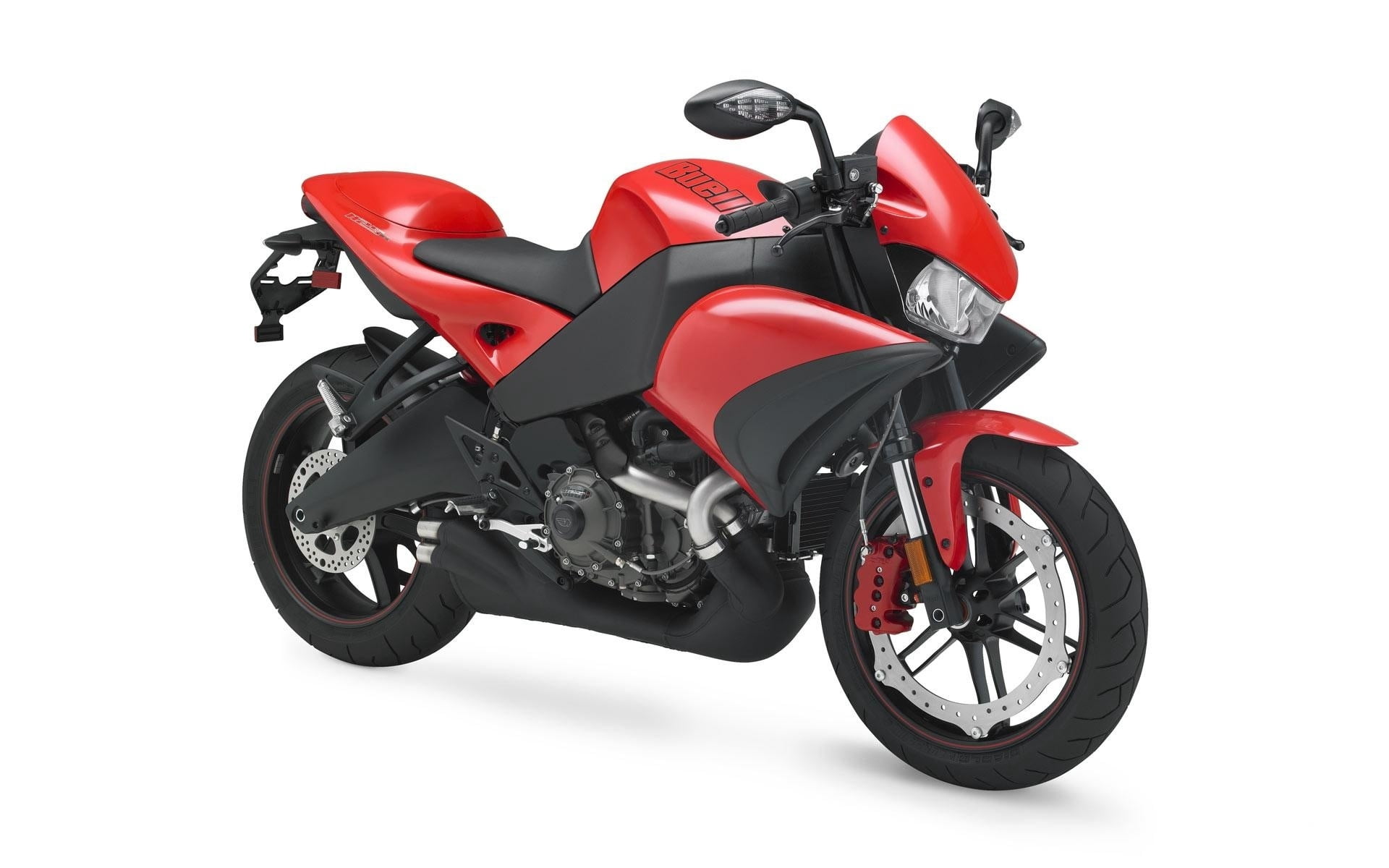 white Background, mode of transportation, leather, driving, bike, black, close-up, studio shot, mode of Transport, red, 1080P, transportation, buell, luxury, HD Wallpaper