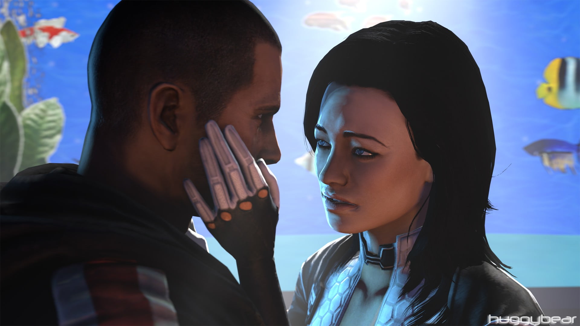 digital art, 1080P, woman, friendship, headshot, portrait, side view, lifestyles, people, leisure activity, video games, sketch, Mass Effect 3, young women, HD Wallpaper