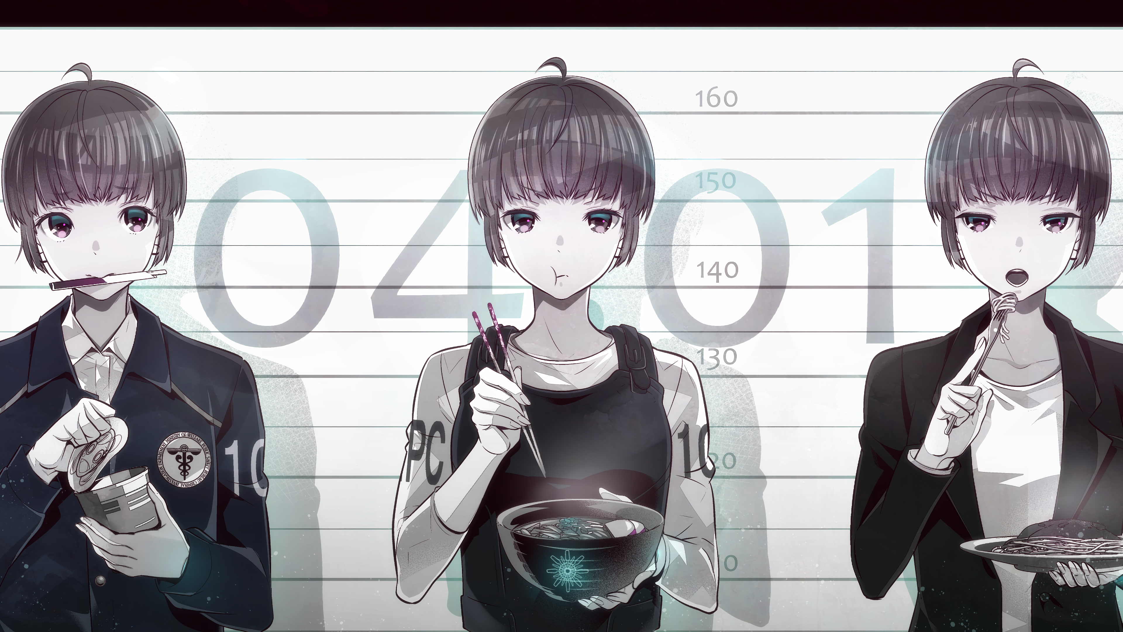 casual, Tsunemori Akane, anime girls, fan art, Psycho-Pass, dark hair, 4K, white skin, dark eyes, anime, HD Wallpaper