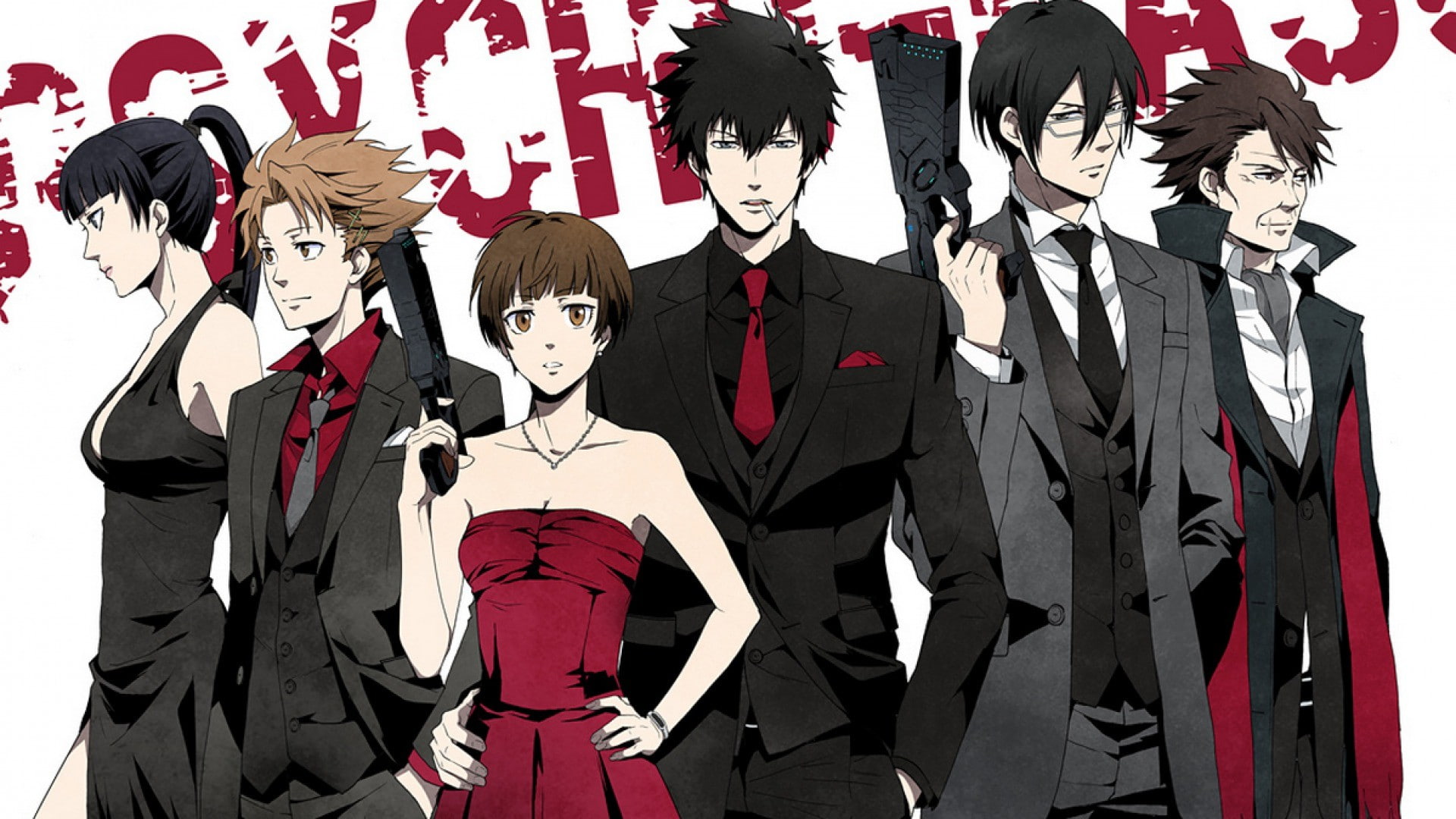 Shinya Kogami, Psycho-Pass, anime, anime girls, Tsunemori Akane, anime boys, 1080P, HD Wallpaper