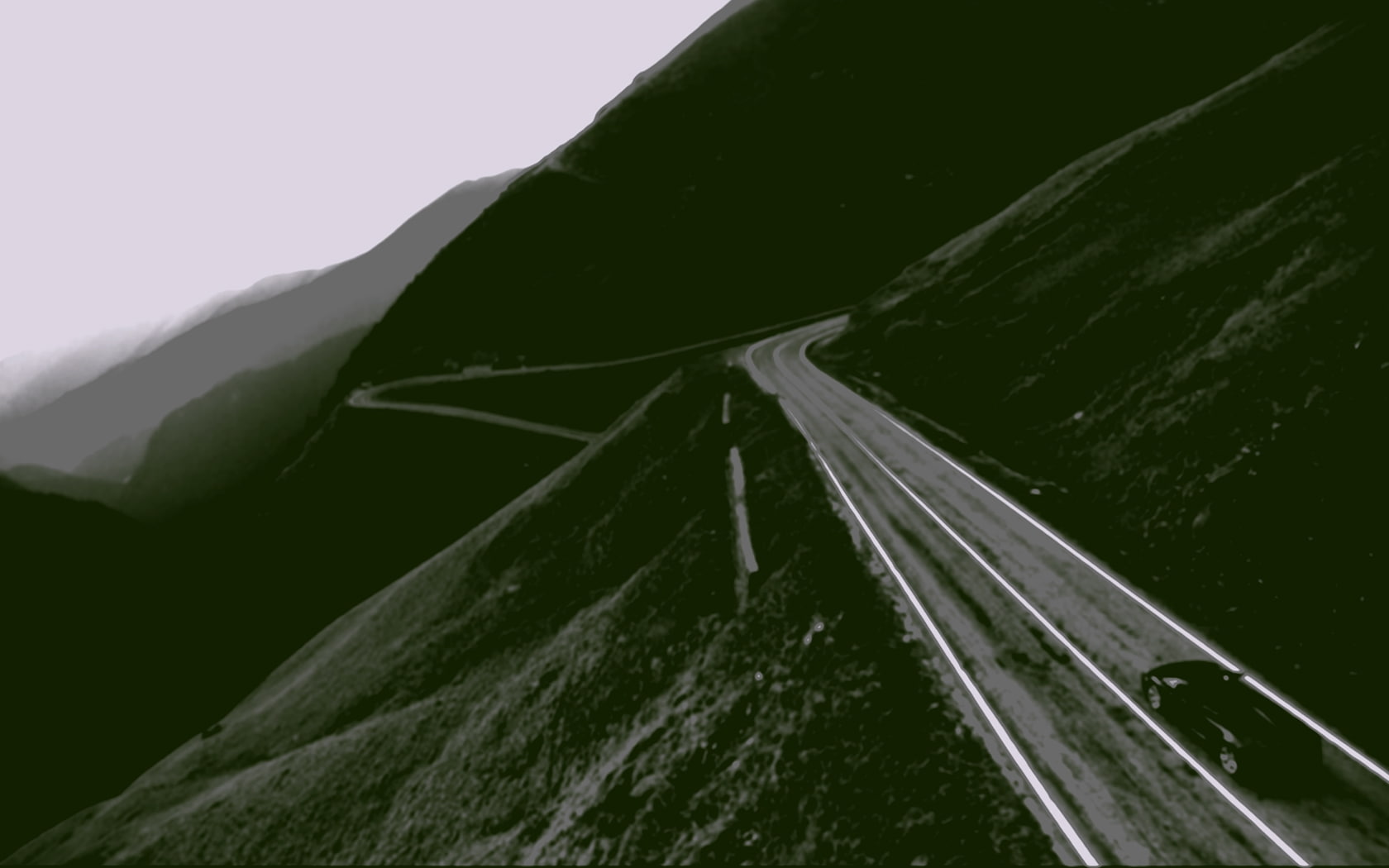 mountain, car, road, Romania, mountains, nature, Green, 720P, dark, hd, transfagarasan, art, HD Wallpaper