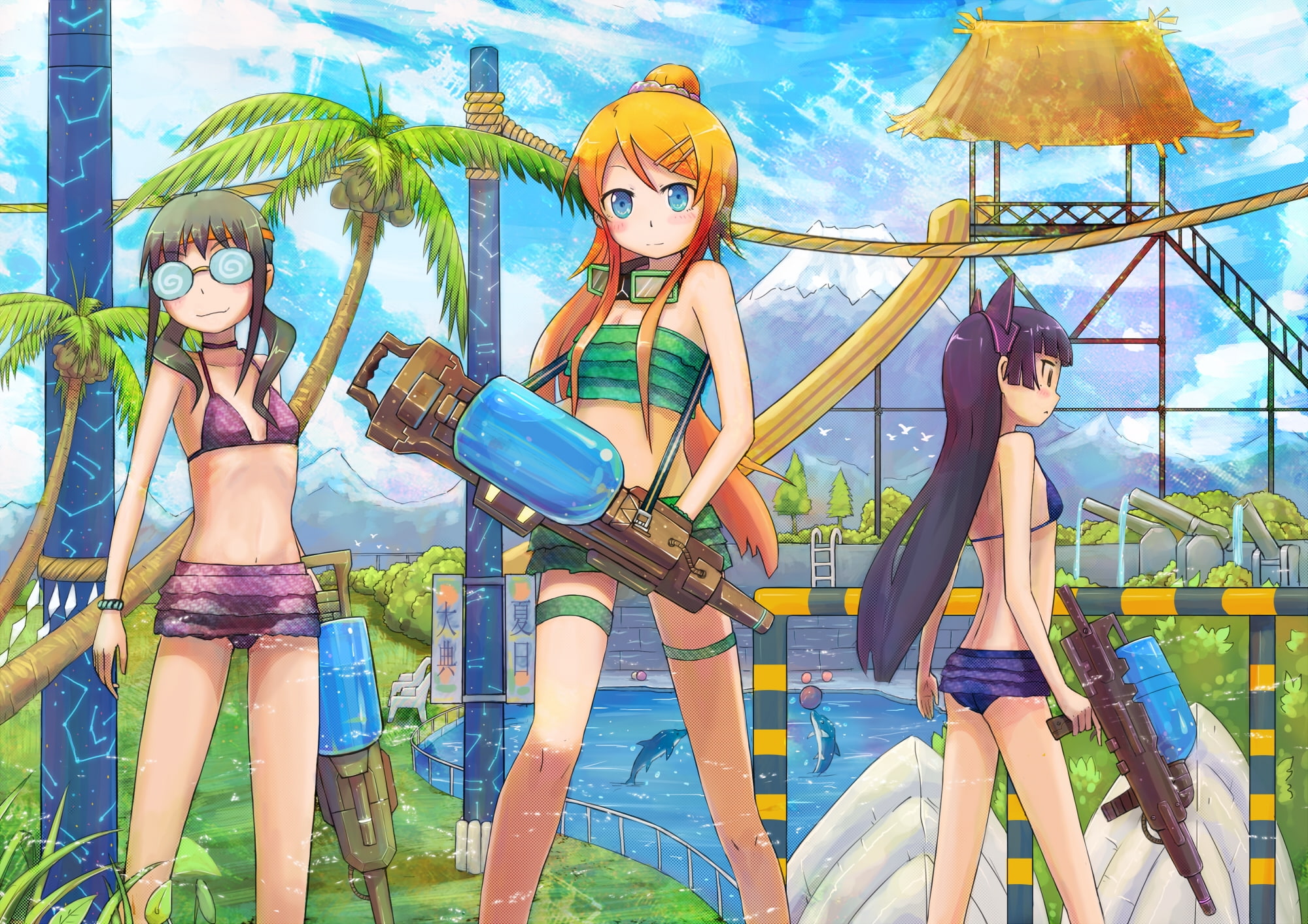 Anime, 1080P, Saori Makishima, Oreimo, Kirino Kousaka, Ruri Gokō, HD Wallpaper