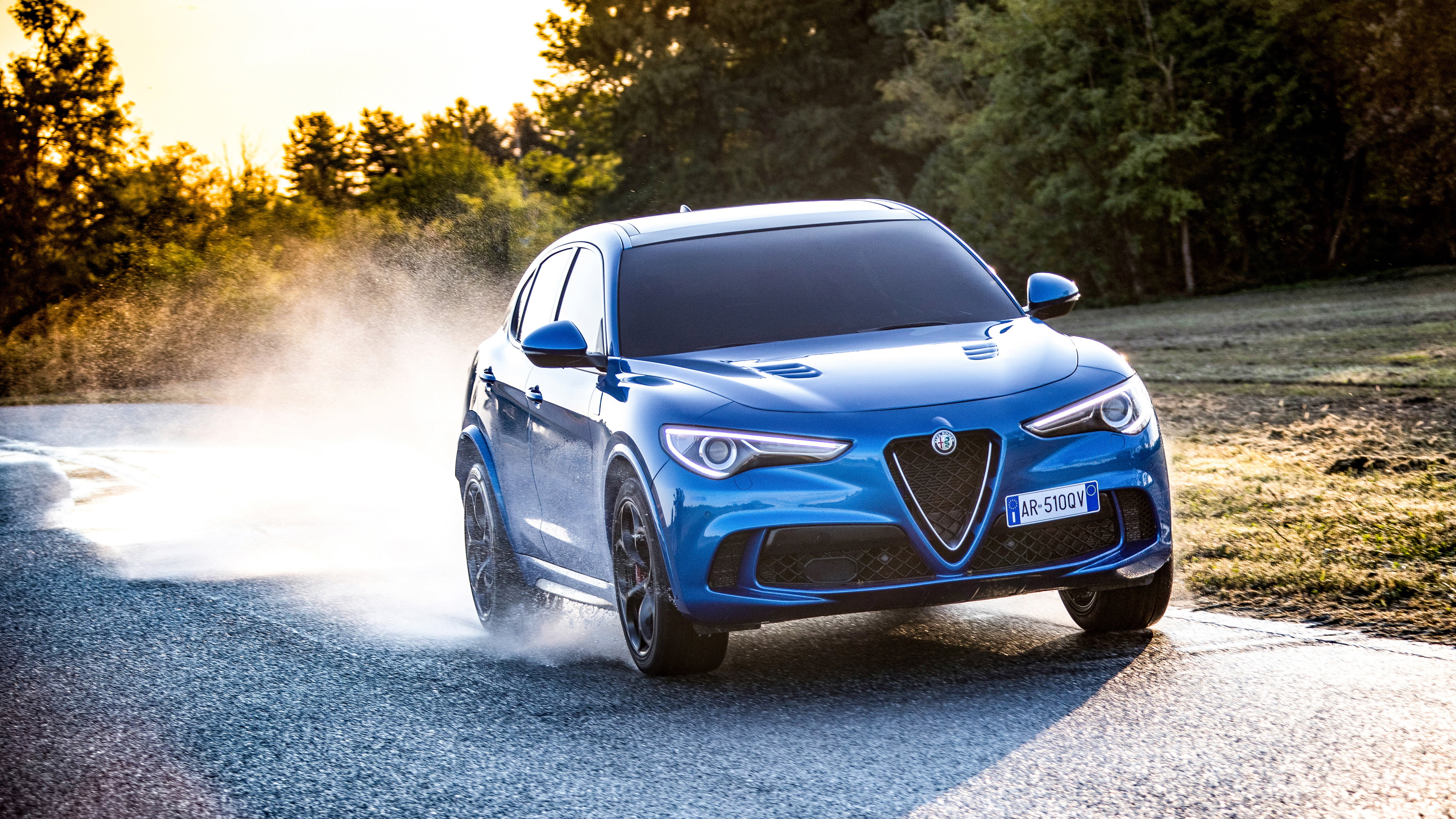 nature, transportation, cars, outdoors, luxury, plant, street, mode of transportation, alfa romeo stelvio quadrifoglio, hd, wheel, sports car, motor vehicle, HD Wallpaper