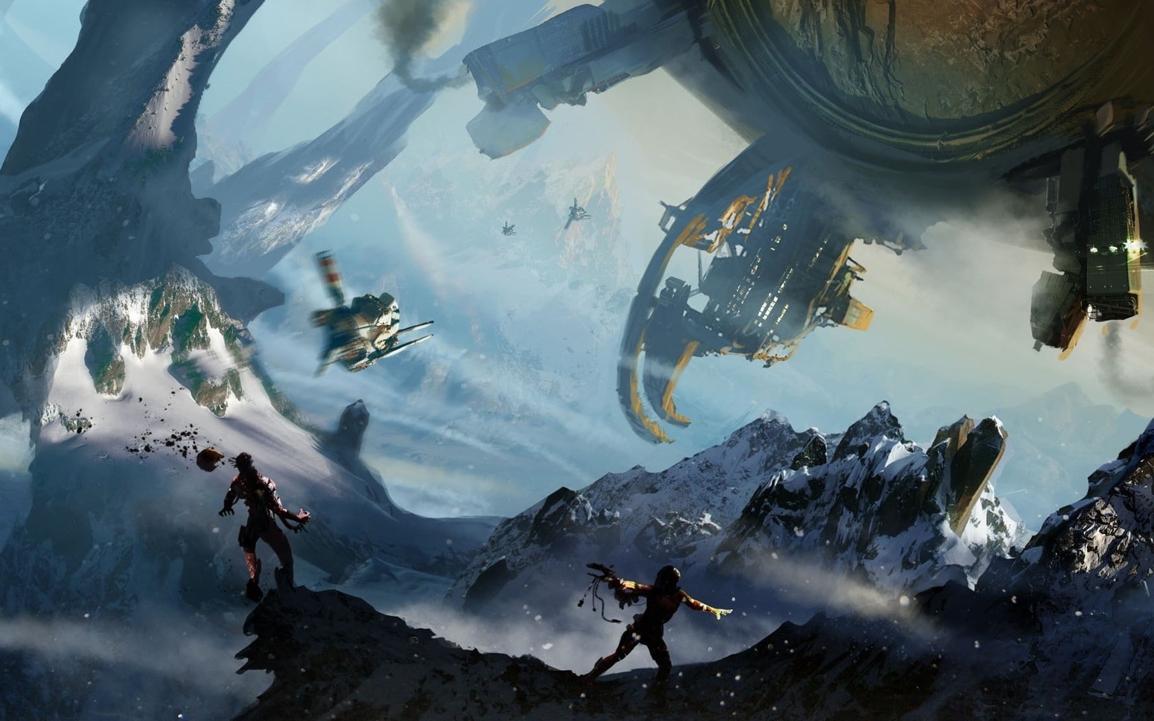 gross, guns, 720P, futuristic, spaceships, landscapes, action, weapons, blood, spacecrafts, planets, sci fi, alien landscapes, horror, creepy, warriors, HD Wallpaper