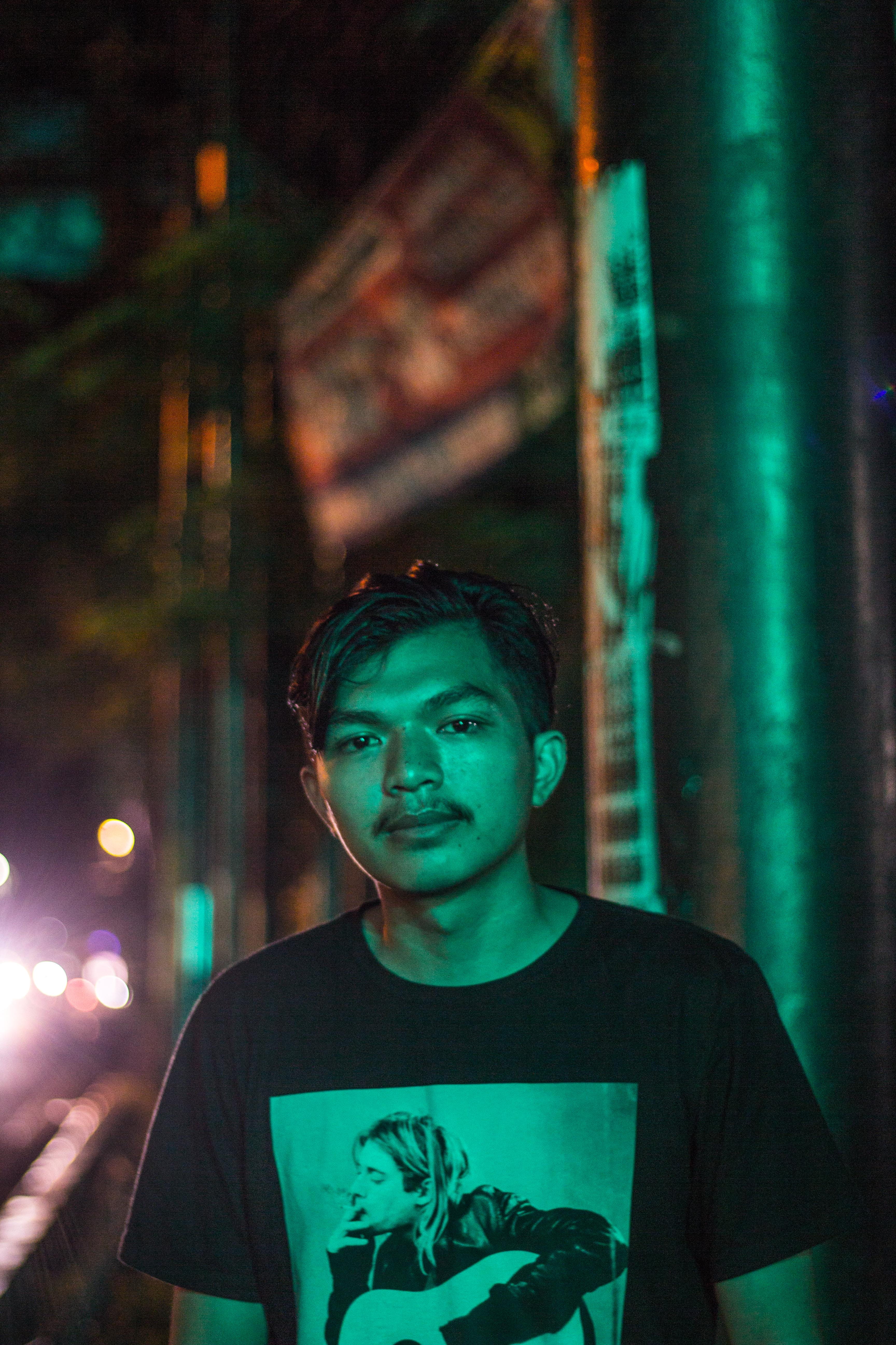 contemplation, portrait, potrait, illuminated, indonesia, night, looking at camera, young adult, bogor, lifestyles, light - natural phenomenon, 5K, aesthetic, Phone HD Wallpaper