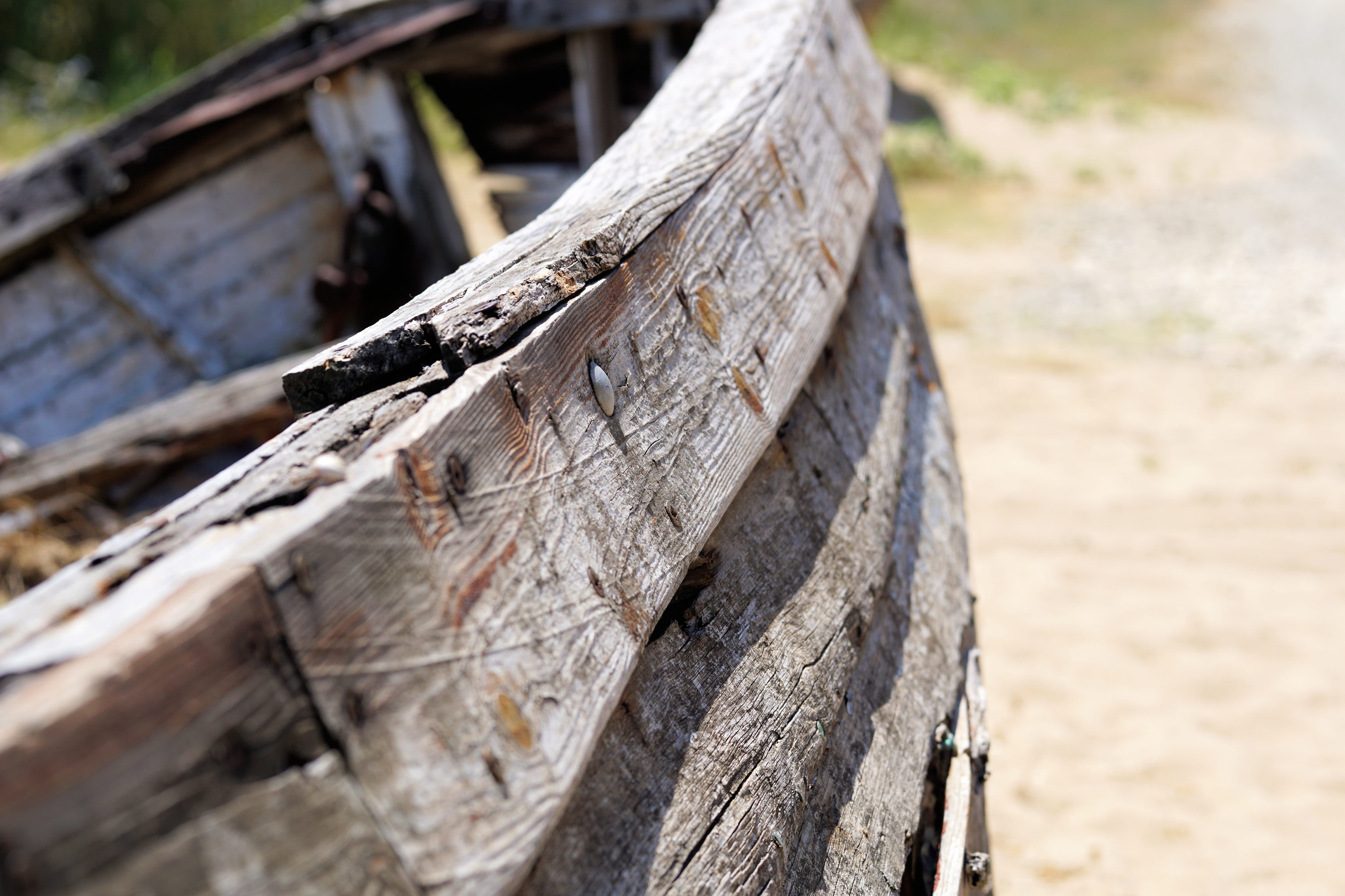 nautical vessel, wood, wood - material, log, timber, nature, old boat, land, built structure, Wood, Boot, outdoors, Wreck, day, plant, old, weathered, textured, HD Wallpaper