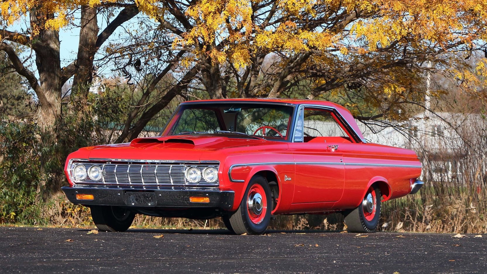 426, 720P, 1964, plymouth, red, cars, lightweight, belvedere, HD Wallpaper