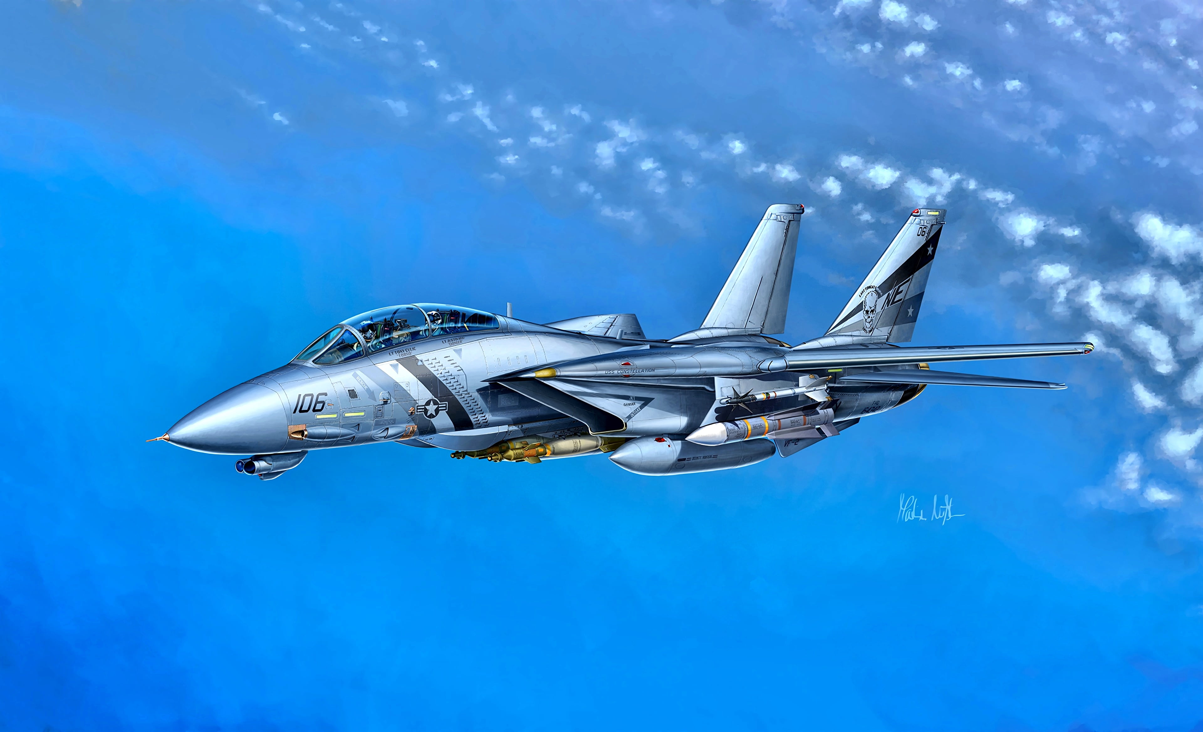 F-14, USA, Grumman F-14D Super Tomcat, US Navy, VF-2, 4K, HD Wallpaper
