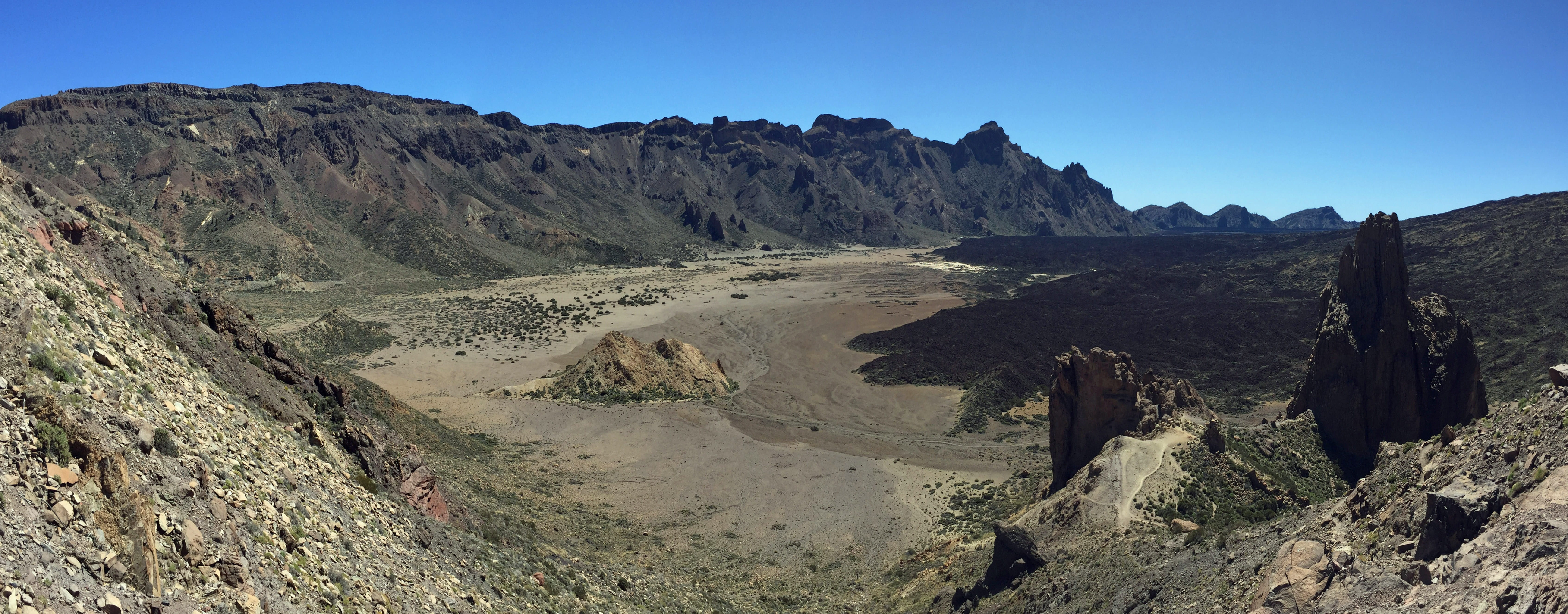 landscape, scenics - nature, desert, arid climate, mountain, land, panorama, no people, teide, mountain range, travel destinations, sky, tranquility, day, HD Wallpaper
