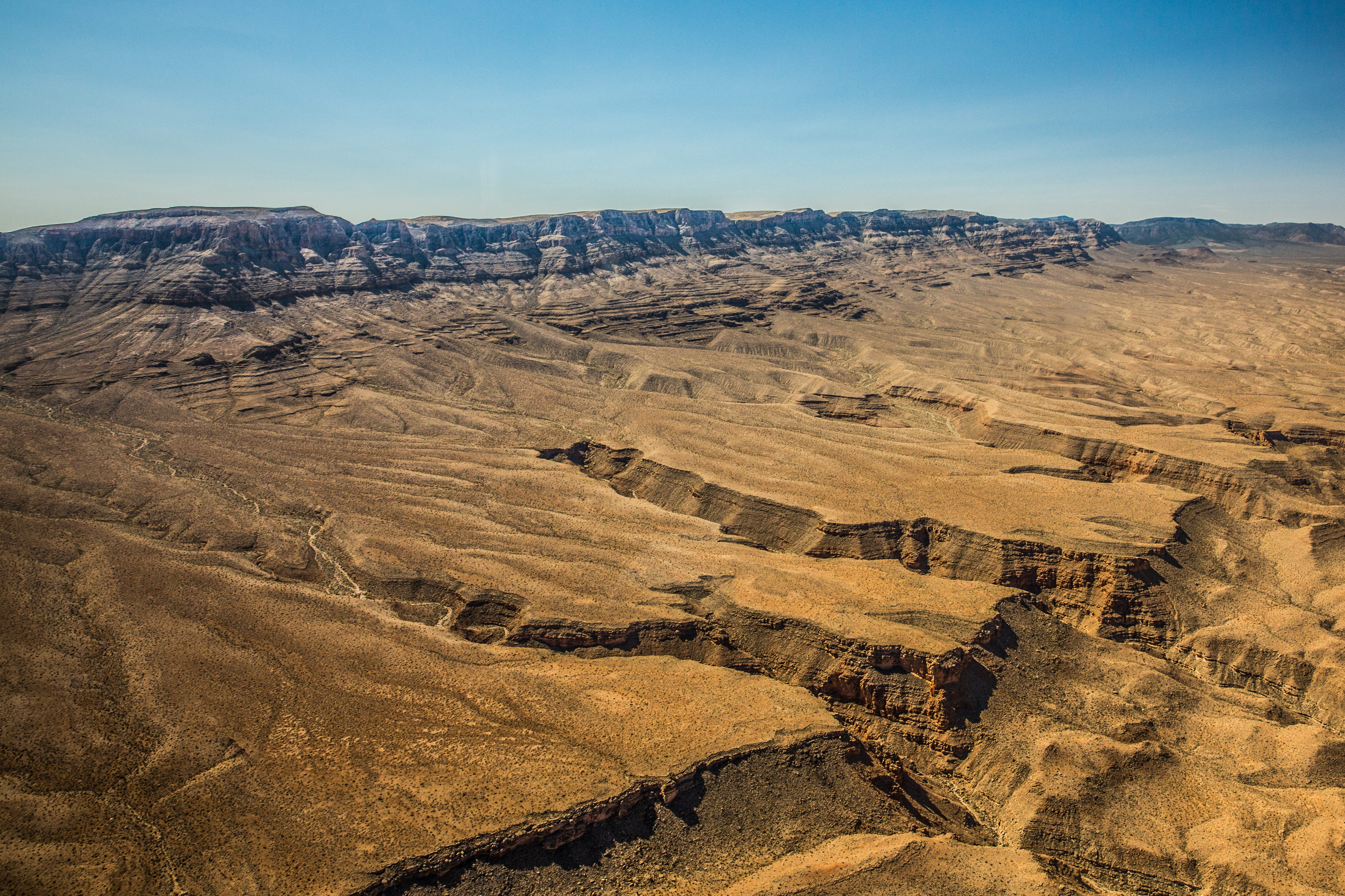 rolling landscape, bird, sky, day, landscape, ground, plateau, geology, valley, non-urban scene, physical geography, no people, nature, wilderness, high angle view, HD Wallpaper
