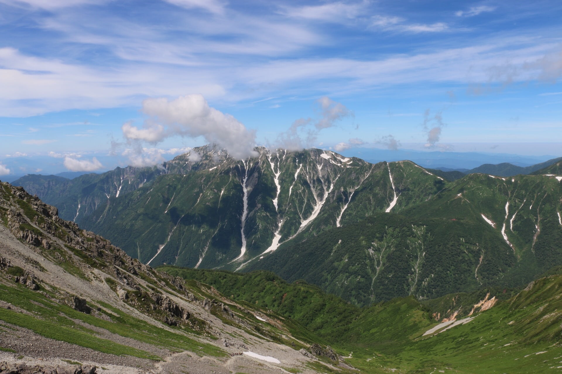 mountain range, non-urban scene, tranquility, remote, mountain climbing, mountain peak, ryu gaku, environment, geology, day, sky, outdoors, mountain, physical geography, HD Wallpaper