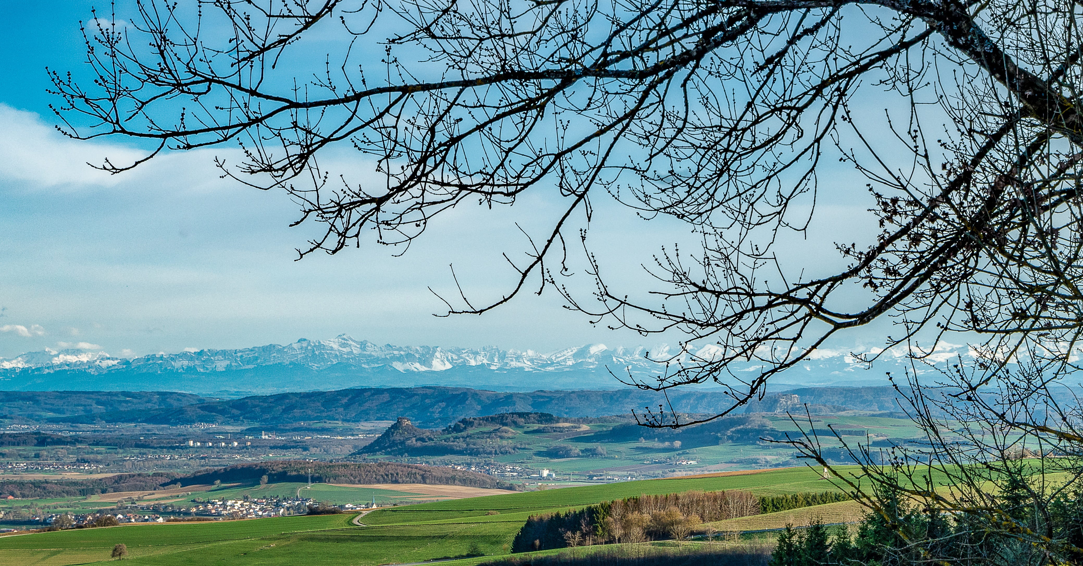 scenics - nature, clouds, alpine, 4K, baden württemberg, lake constance, scenic, alpine panorama, outdoors, environment, plant, rural, tranquil scene, HD Wallpaper