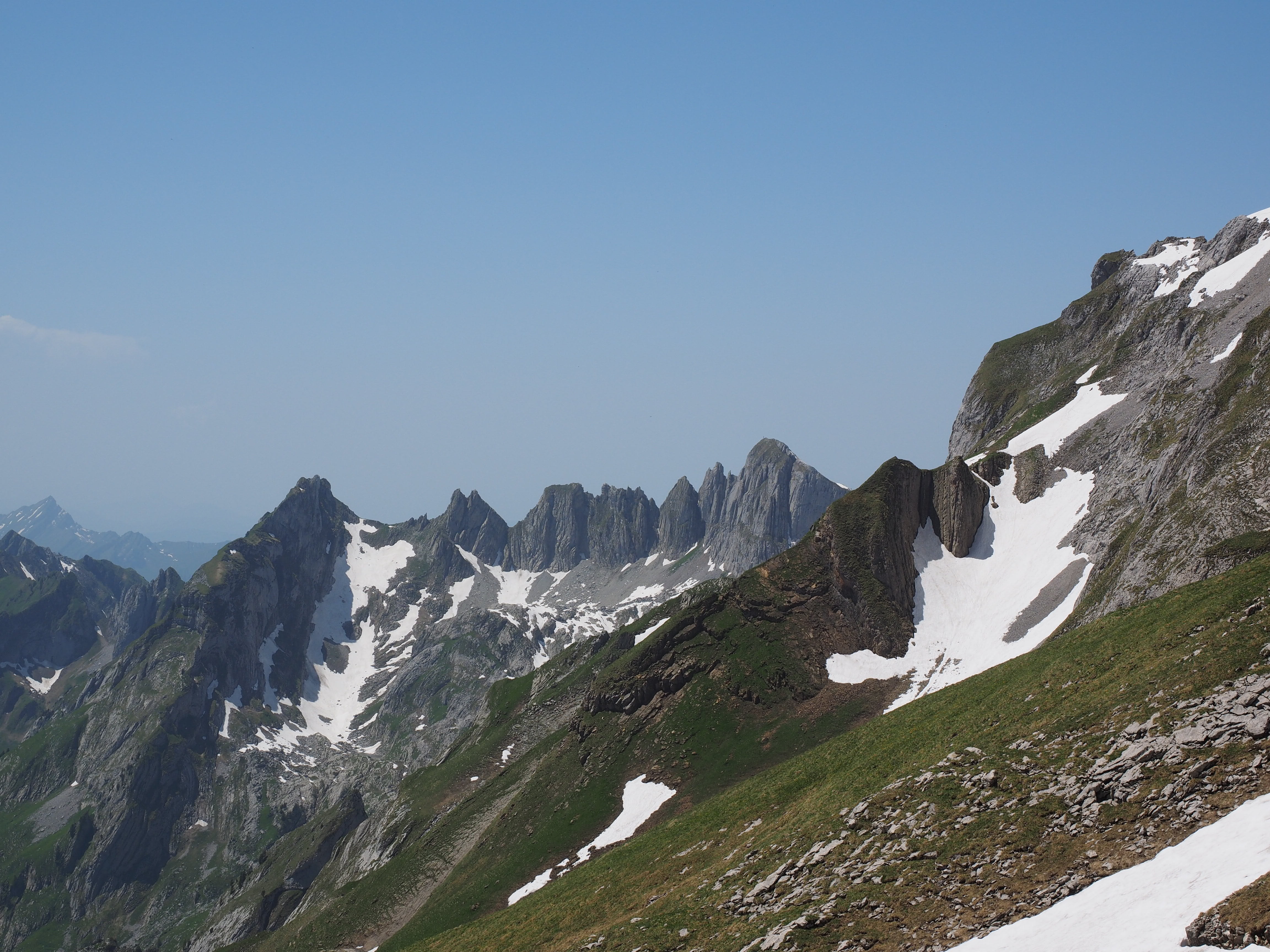 formation, clear sky, outdoors, summit, säntis, appenzell, mountain, copy space, swiss alps, mountain peak, tranquil scene, mountain range, silver plates, HD Wallpaper