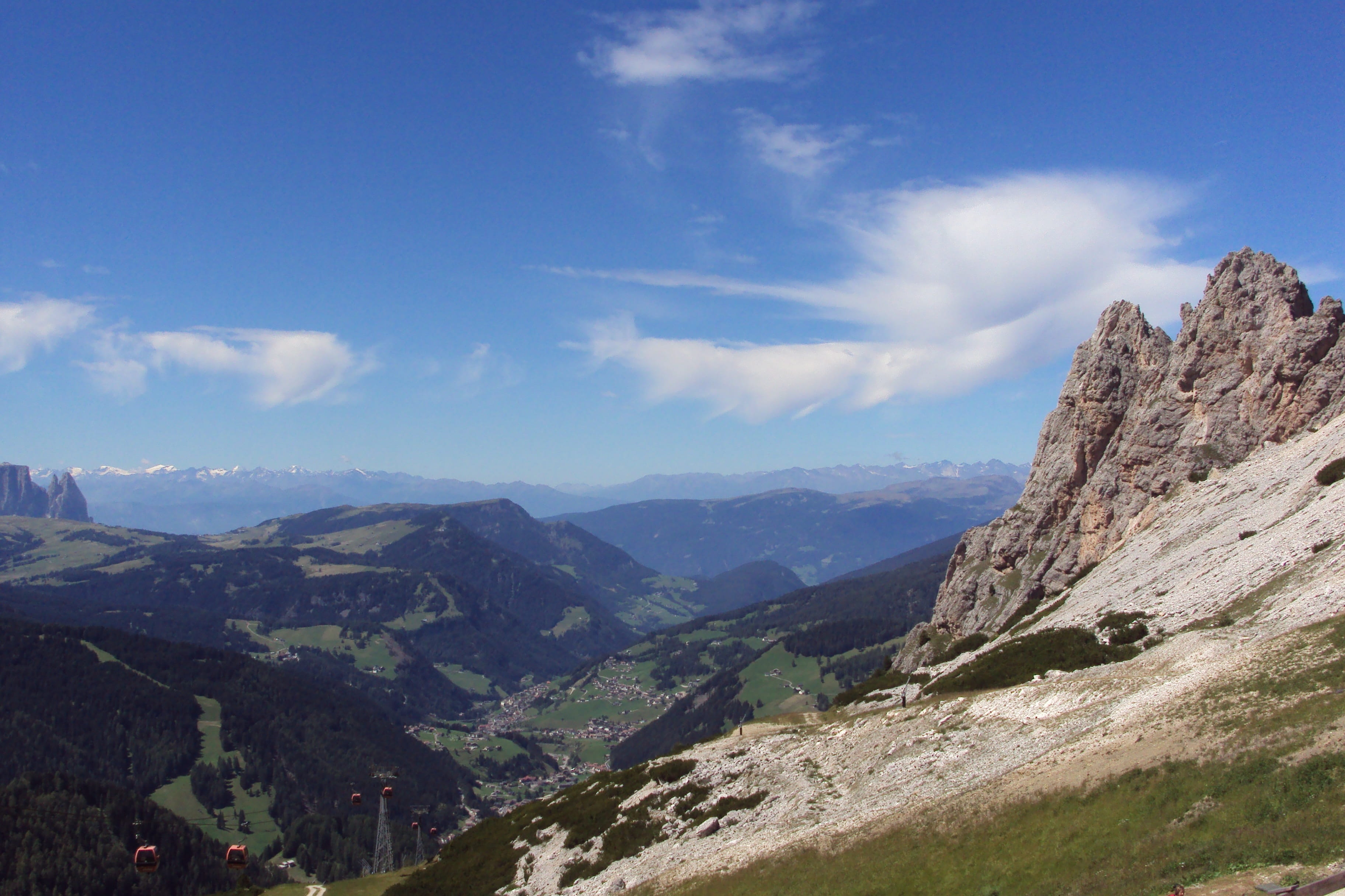 remote, blue, no people, tranquility, tranquil scene, nature, environment, South Tyrol, landscape, mountain peak, Alps, rock, day, 2K, cloud - sky, formation, HD Wallpaper