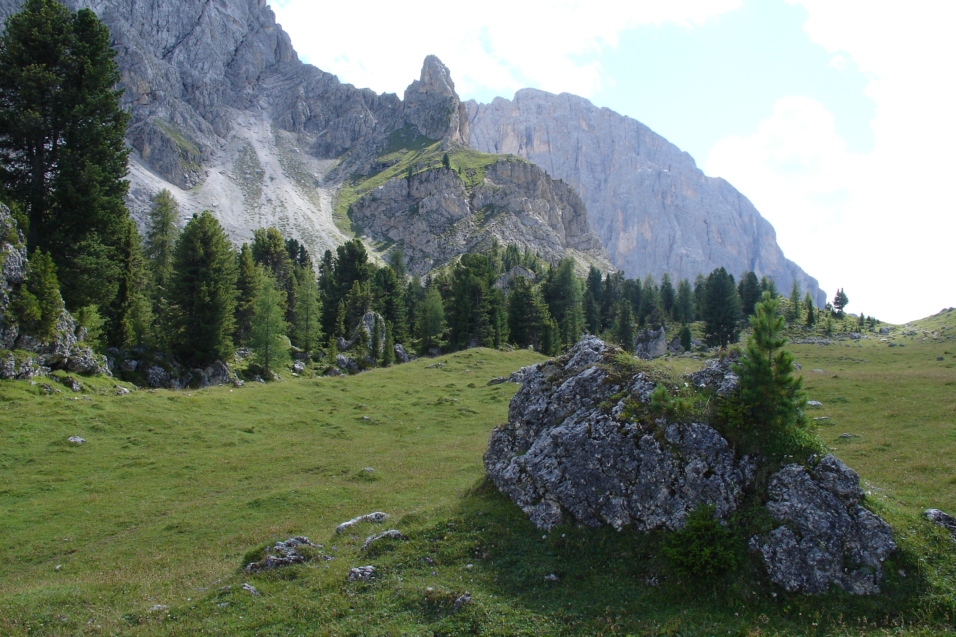 growth, rock - object, land, non-urban scene, beauty in nature, environment, no people, flowing water, sky, mountain, mountain peak, dolomites, tranquil scene, HD Wallpaper
