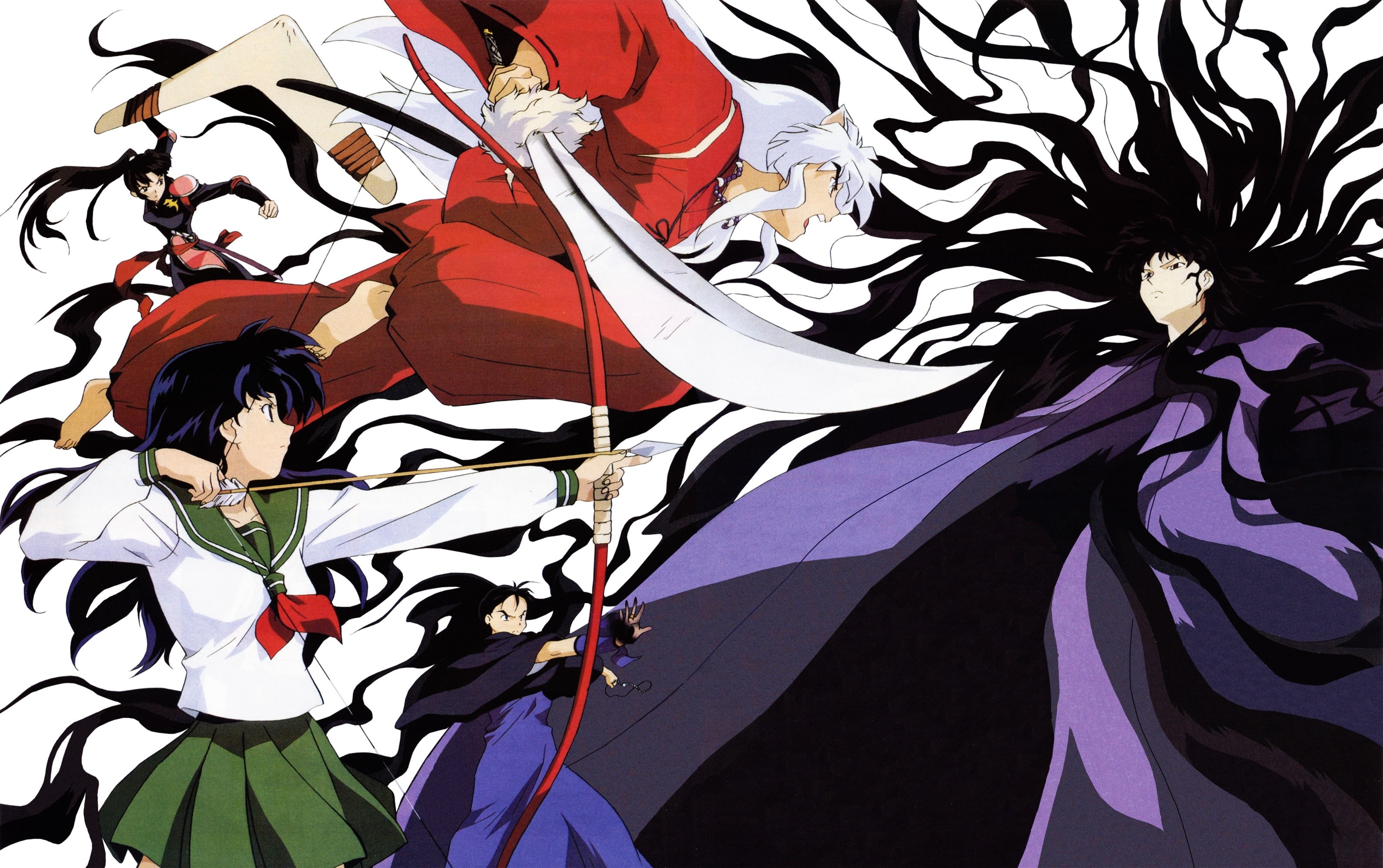 x, art, hd, Kagome, anime, 2K, Inuyasha, HD Wallpaper