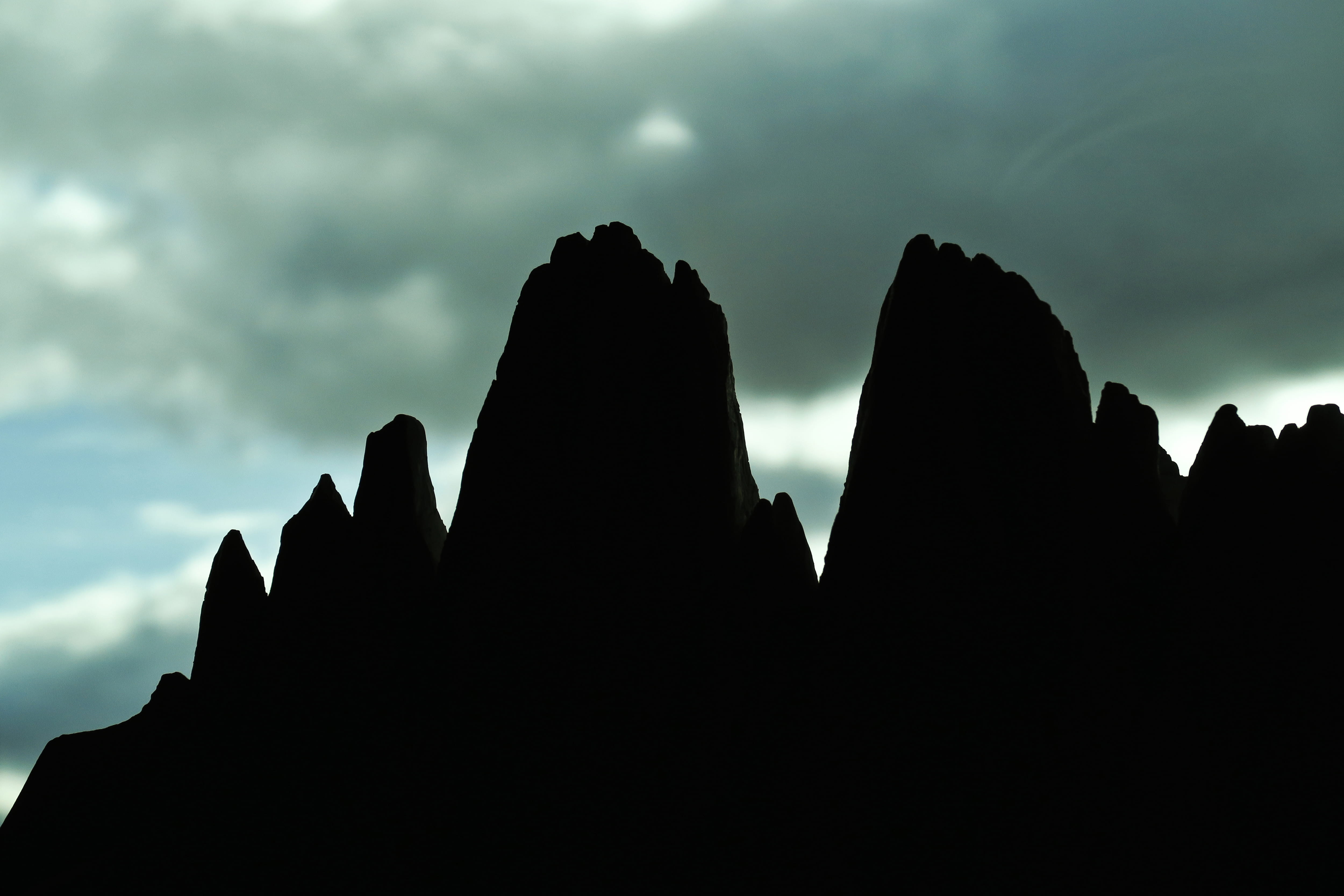 silhouette, cloud - sky, building, ancient civilization, nature, plan corones, beauty in nature, spirituality, evening, day, low angle view, archaeology, HD Wallpaper