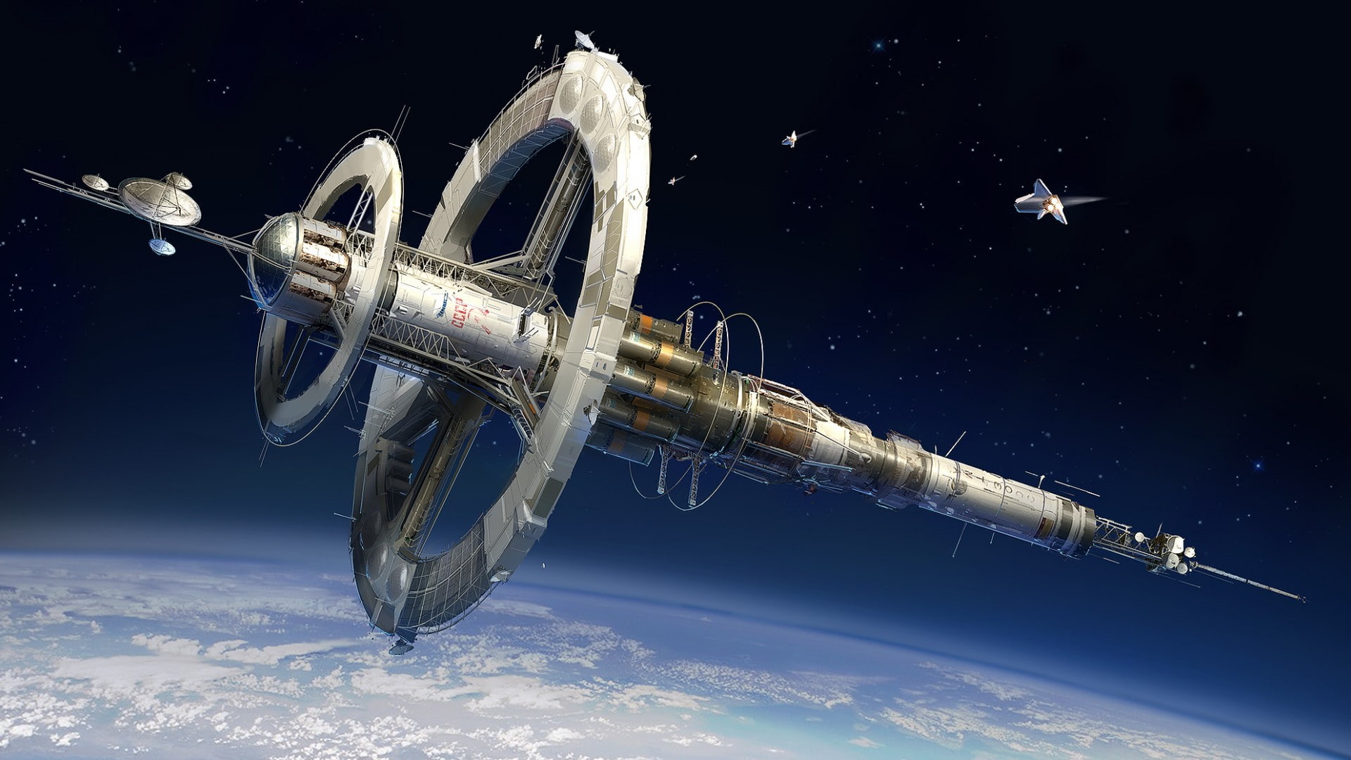 stars, 1080P, nasa, space, shuttle, cccp, planet, station, earth, HD Wallpaper