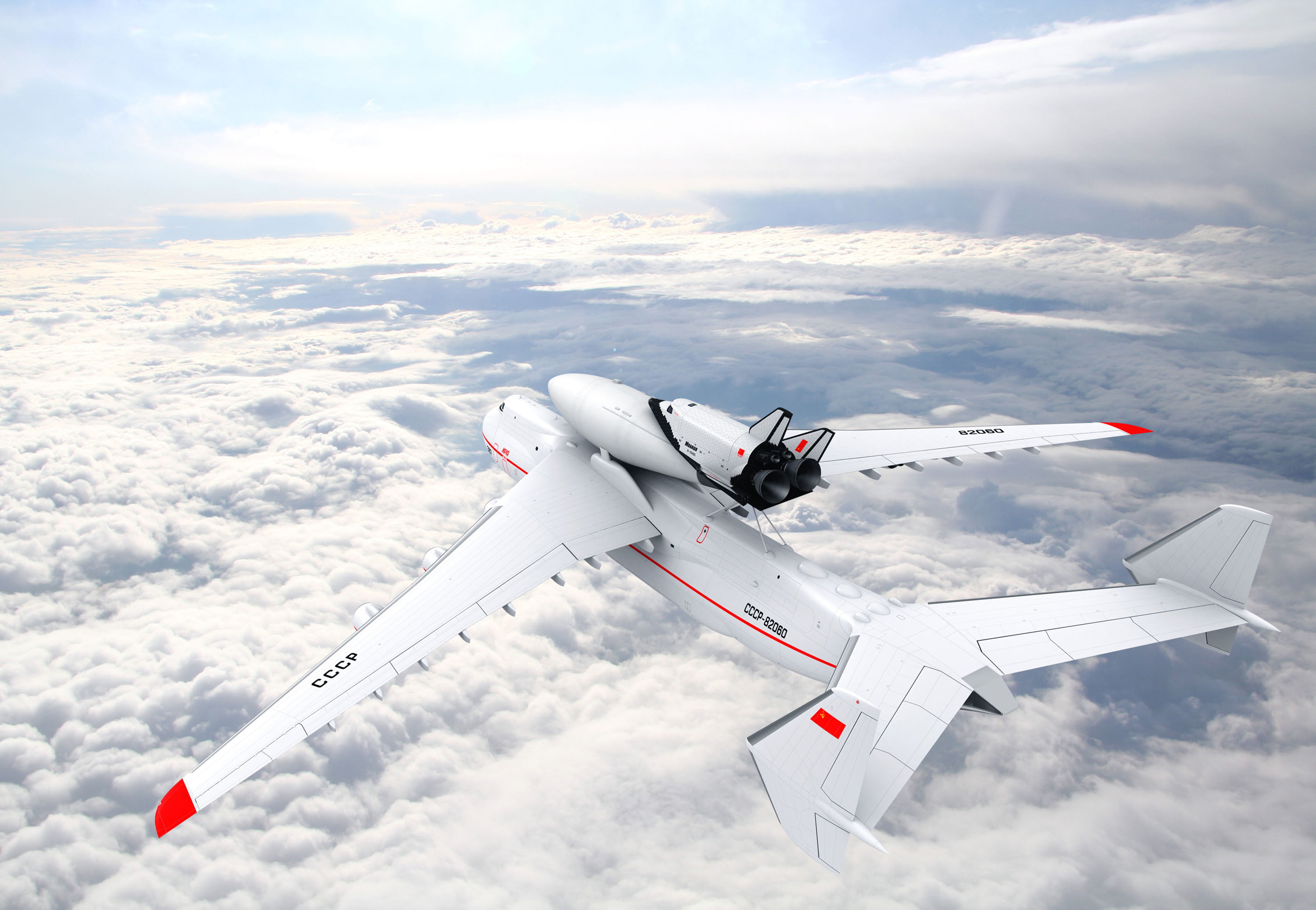 outdoors, Buran, motion, airplane, flying, sky, Mriya, aerospace industry, day, plane, on the move, nature, vapor trail, white, people, mode of transportation, HD Wallpaper