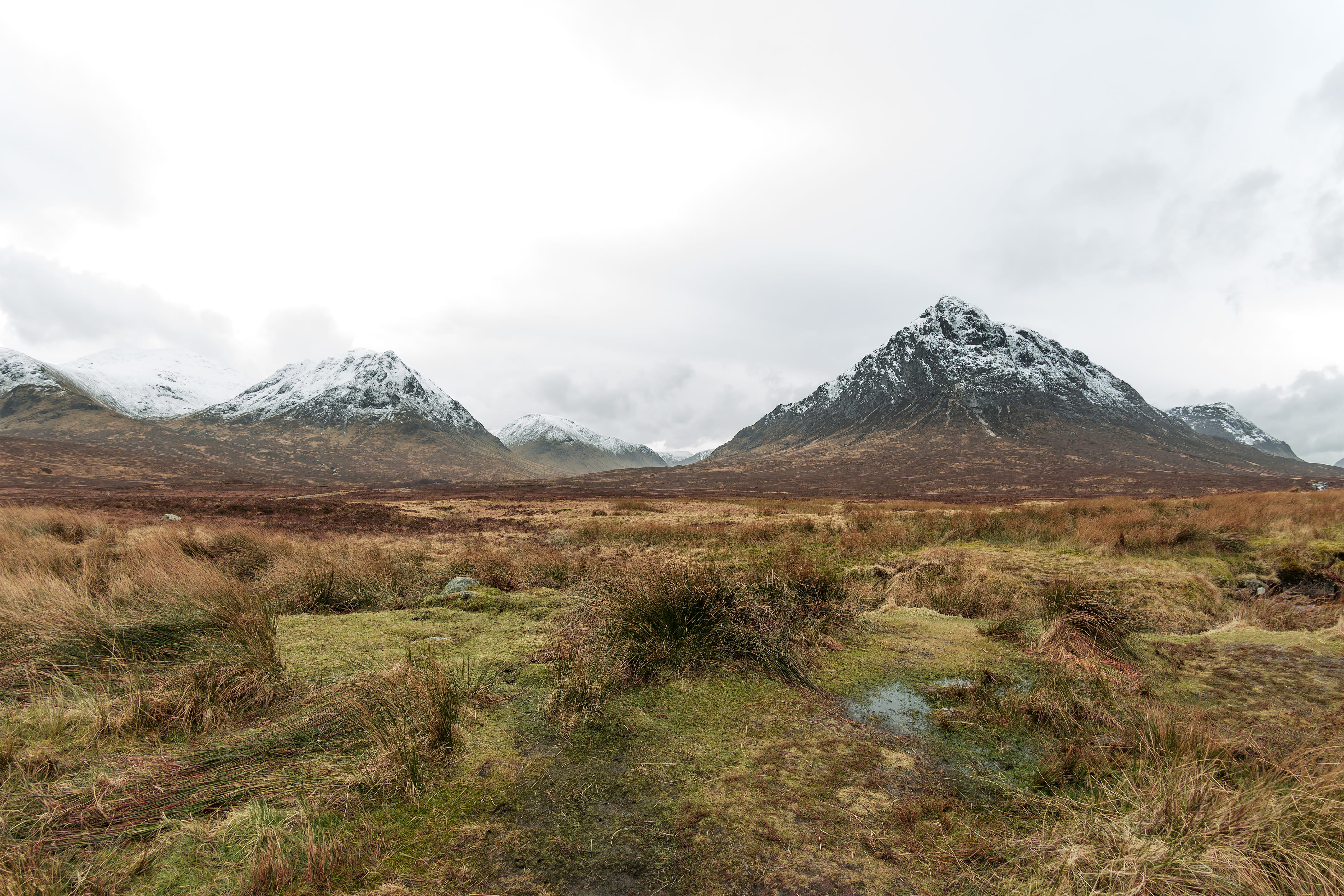 4K, colors, united kingdom, landscape, scotland, mountain range, beauty in nature, tranquility, grass, day, plant, cloud - sky, mountains, scenics - nature, HD Wallpaper
