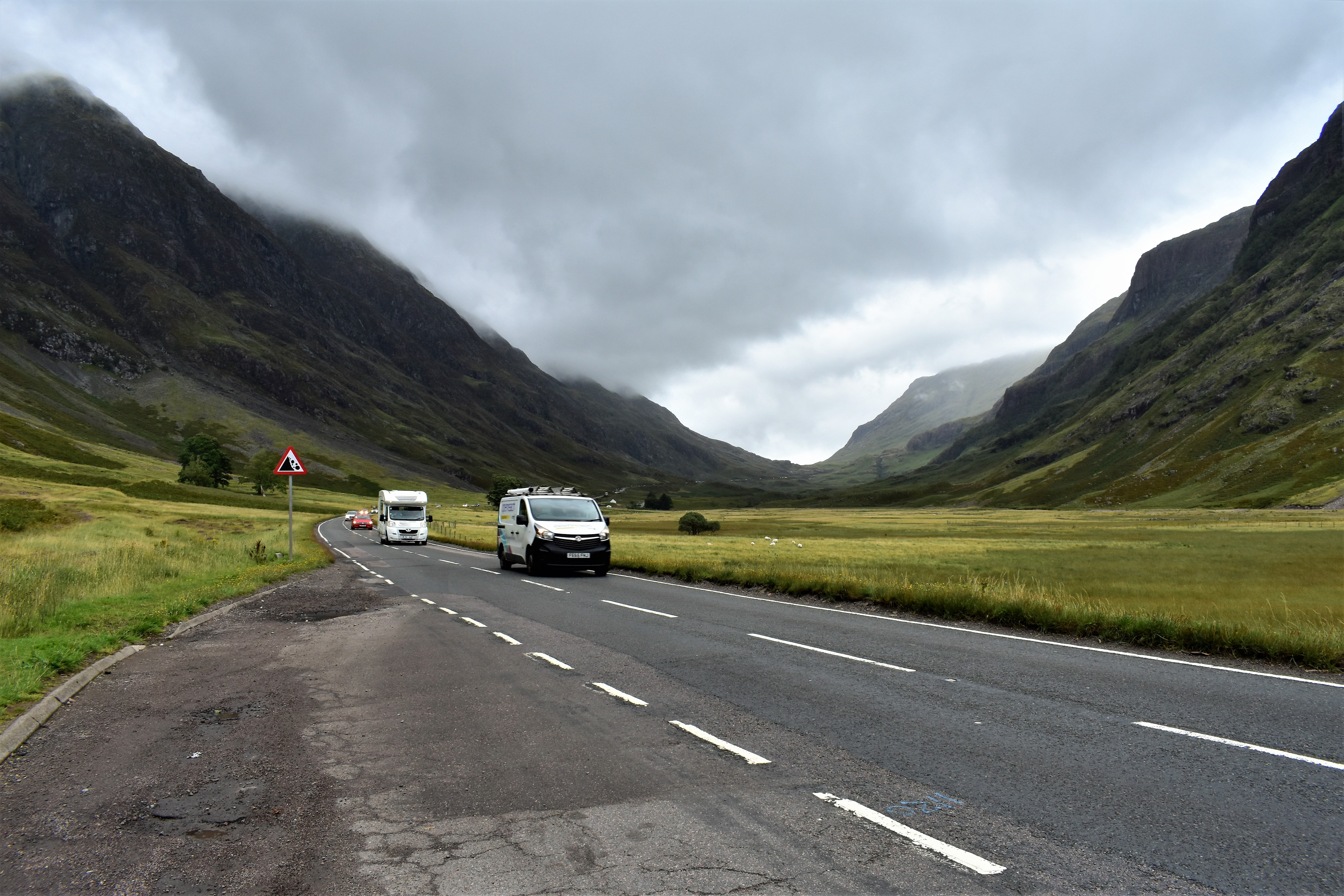 no people, Scottish Highlands, environment, road, beauty in nature, the way forward, car, A82 Road, 5K, mountain, Glencoe - Scotland (August 2018), motor vehicle, HD Wallpaper